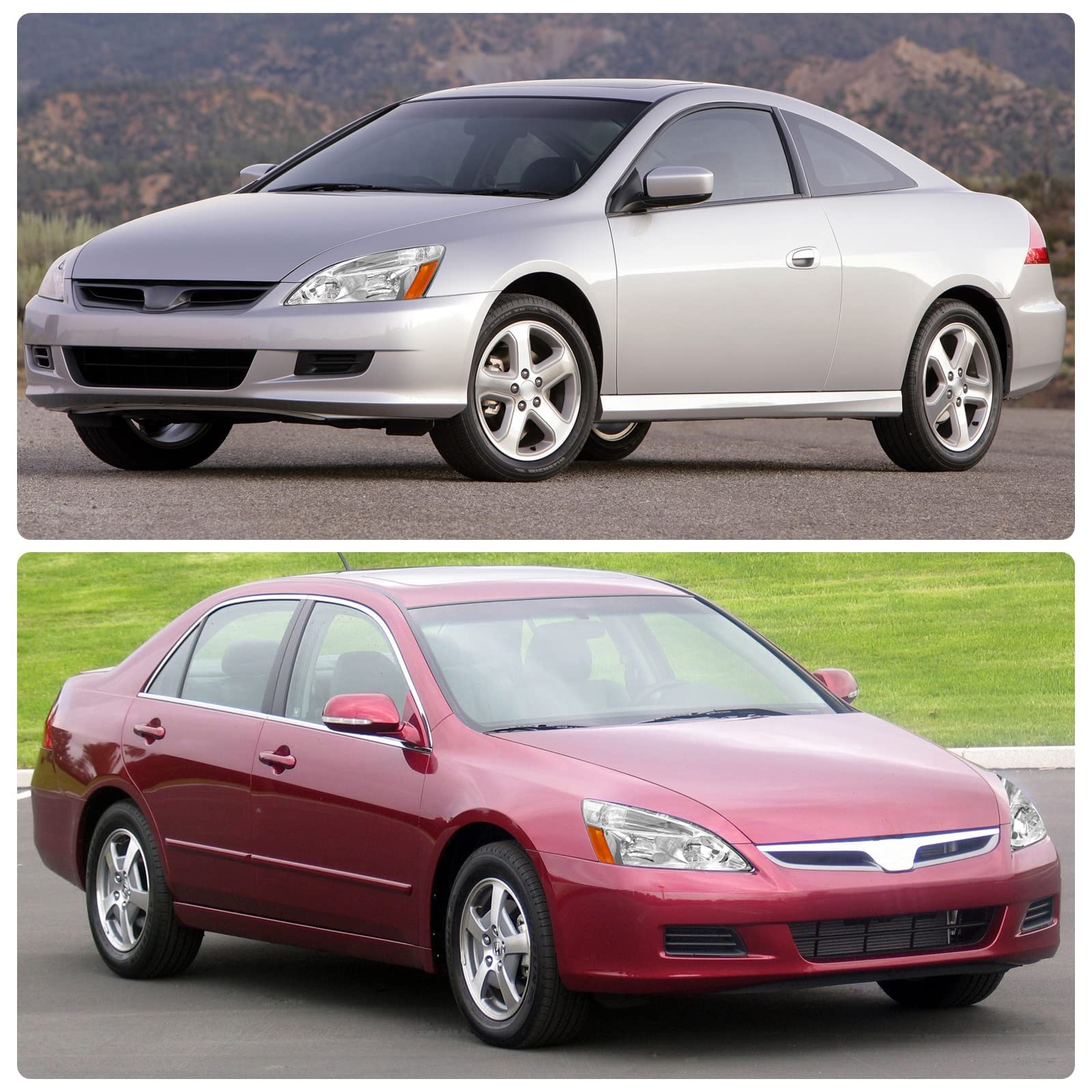 Adcarlights 2003 2004 2005 2006 2007 Accord Headlight Assembly For 2003-2007 Honda Accord 2/4Dr Clear Lens Chrome Housing With A