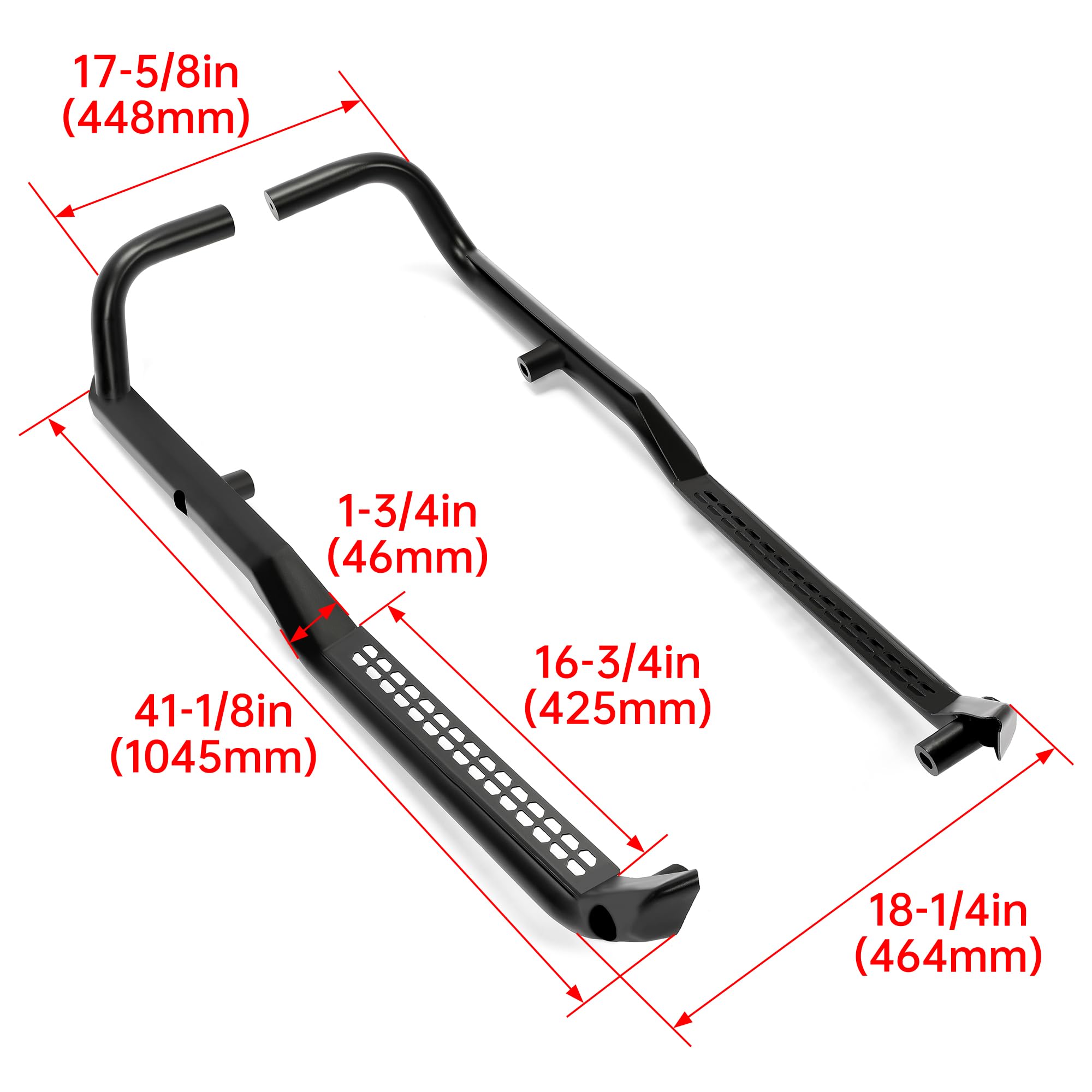Kojem Rock Guards Sliders Side Steps Compatible With 2018-2023 Polaris Ranger Xp/ 1000/ Xp 1000, 2019-2022 Pro Xd Nerf Bars W/Boot Scraper Replace For Part# 2882530