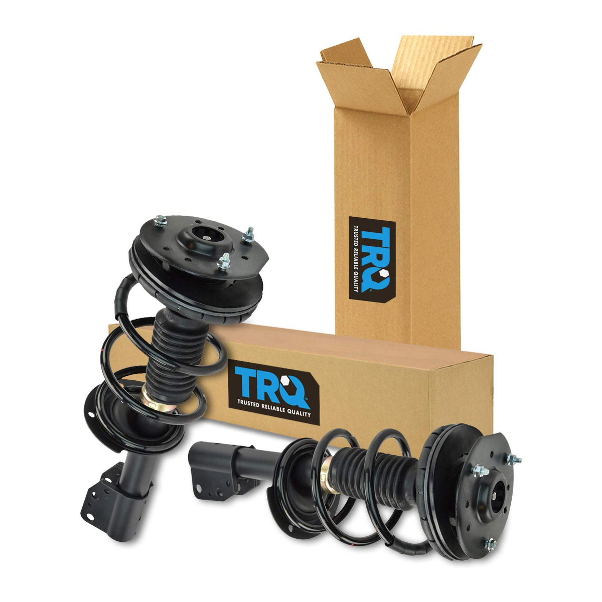 Trq Front Strut & Coil Spring Assembly Set Driver & Passenger Sides Compatible With 04-05 Chevrolet Classic 97-03 Malibu 99-04 O