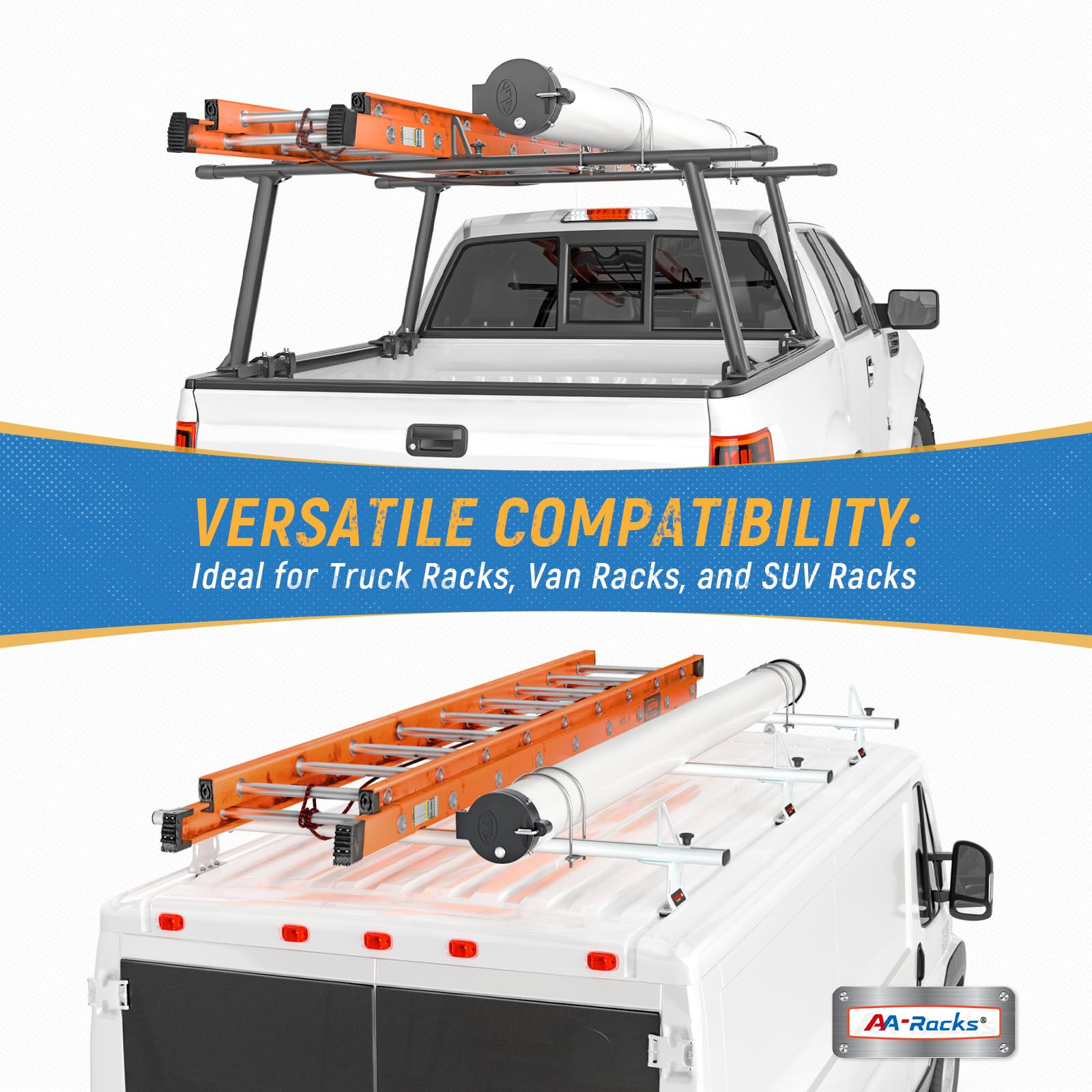 AA Products Inc. Universal Conduit Carrier Kit for 6" PVC Pipe, Black, No Drilling Required, Aluminum Material