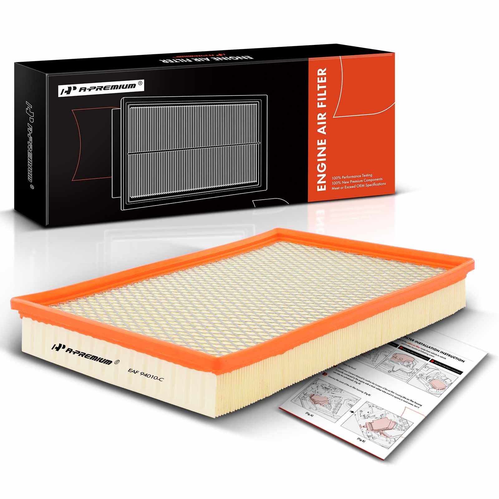 A-Premium Engine Air Filter Compatible with Dodge Ram 1500 2002-2010, Ram 2500 2003-2010, Ram 3500 2002-2009 & Ram 1500 (Classic