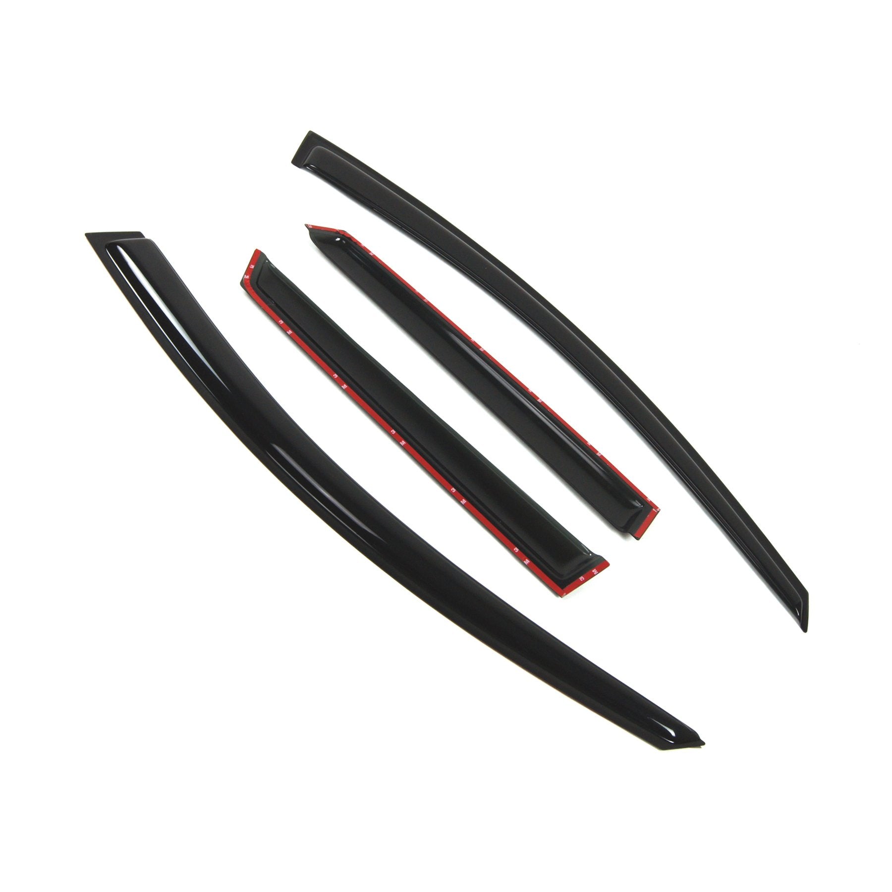 Tuningpros Outside Mount Window Vent Visors Rain Guards Compatible With Mazda 3 Hatchback 2010-2013 | Side Window Wind Deflector