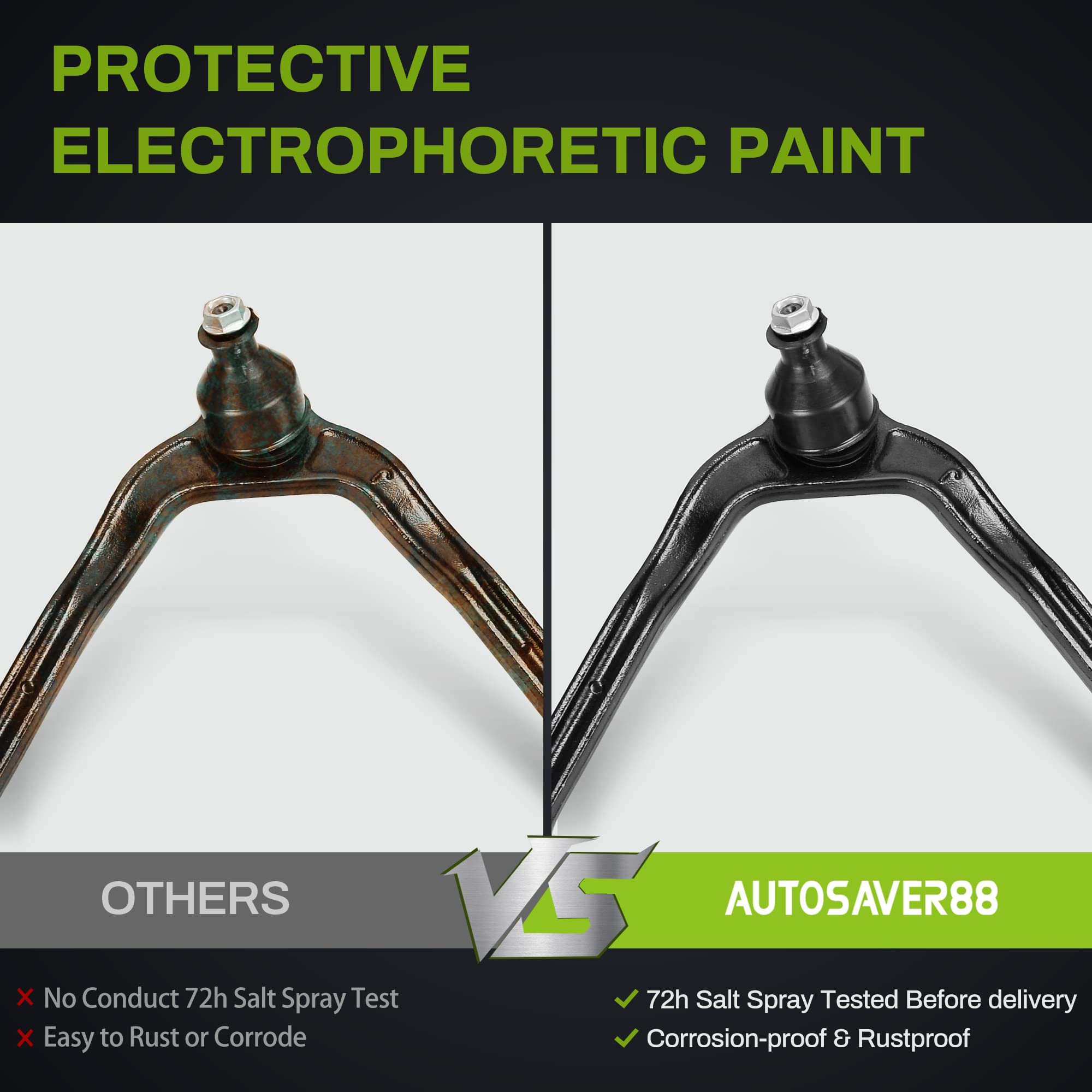 Autosaver88 Front Upper Control Arm Kit Compatible With 2002-2006 Cadillac Escalade, 1999-2007 Chevrolet, 1999-2007 Gmc -(4Wd, 6