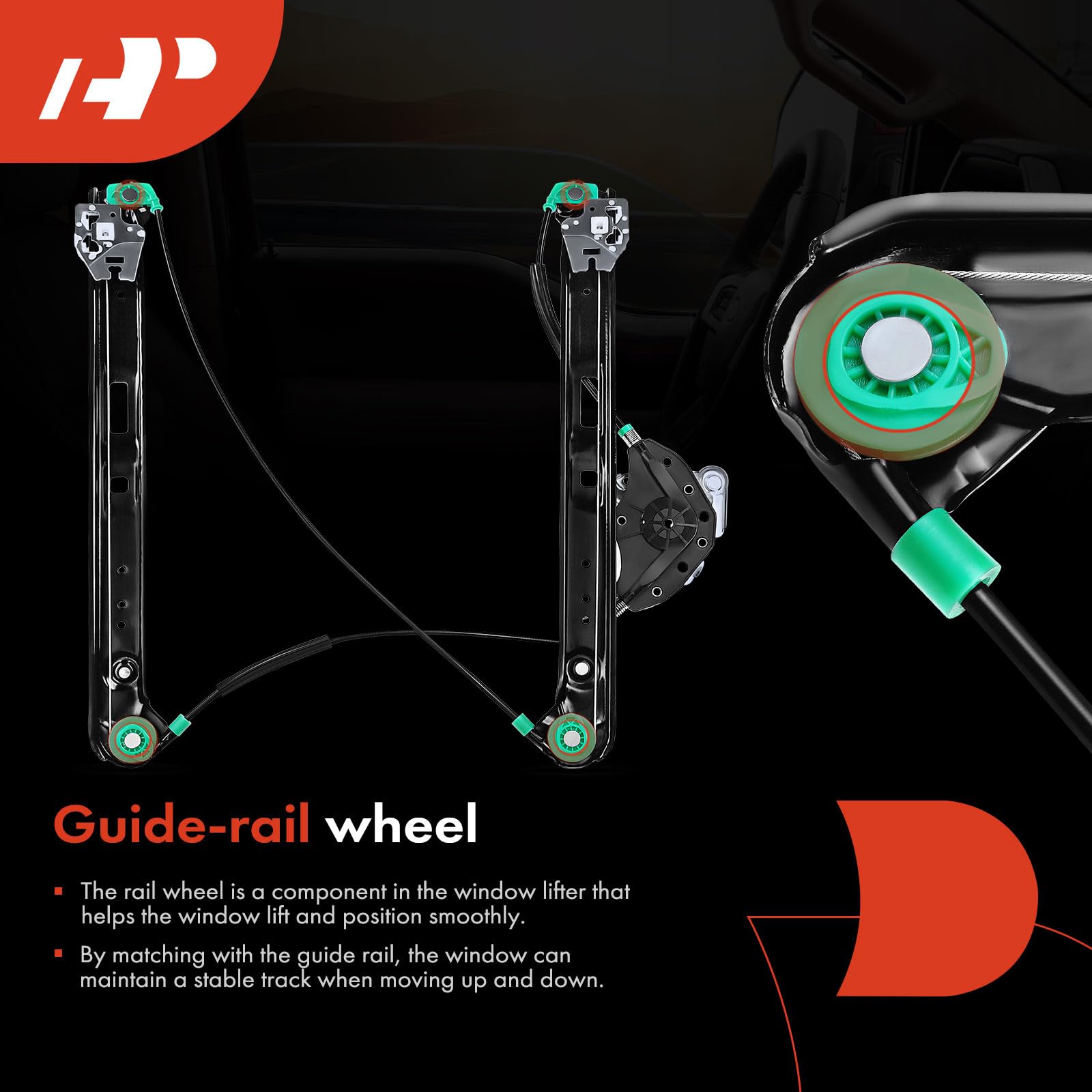 A-Premium Power Window Regulator Without Motor Replacement For Bmw E46 323I 325I 325Xi 328I 330I 330Xi Front Left Driver Side