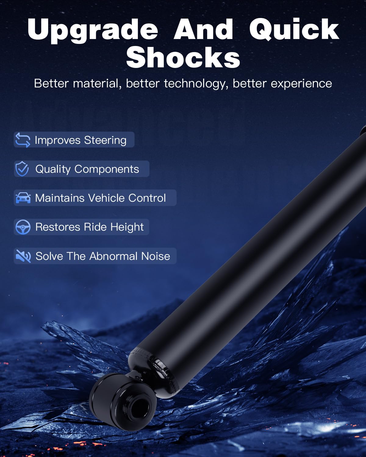 Shocks Struts,ECCPP Rear Shock Absorbers Fits 2005-2011 for Chevy Equinox,2010-2011 for GMC Terrain,2002-2010 for Saturn Vue,200