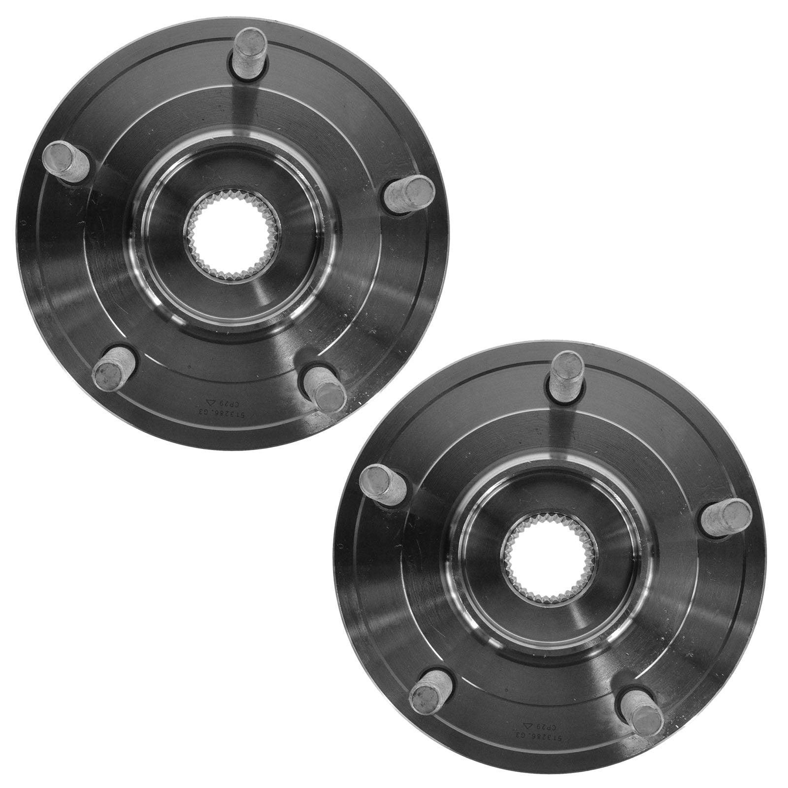 Trq Front Wheel Hub Bearings Assembly Set Compatible With 2009-2020 Dodge Journey