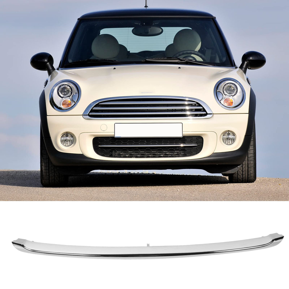 Front Lower Grille Trim Compatible With R55 R56 R57 2011-2014, 51112751624 Lower Hood Molding Grille Trim For Roadster R59 Base