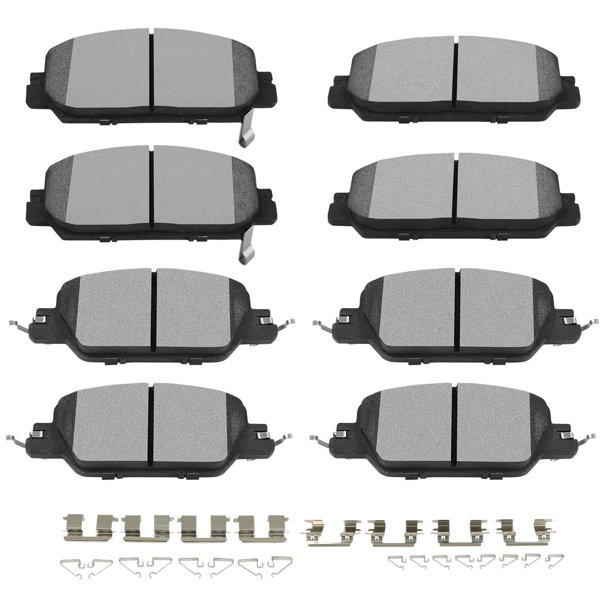 Scitoo Front Rear Disc Brake Pad Set 8Pcs W/Hardware Fit For Honda For Cr-V 2017 2018 2019 2020 2021 2022