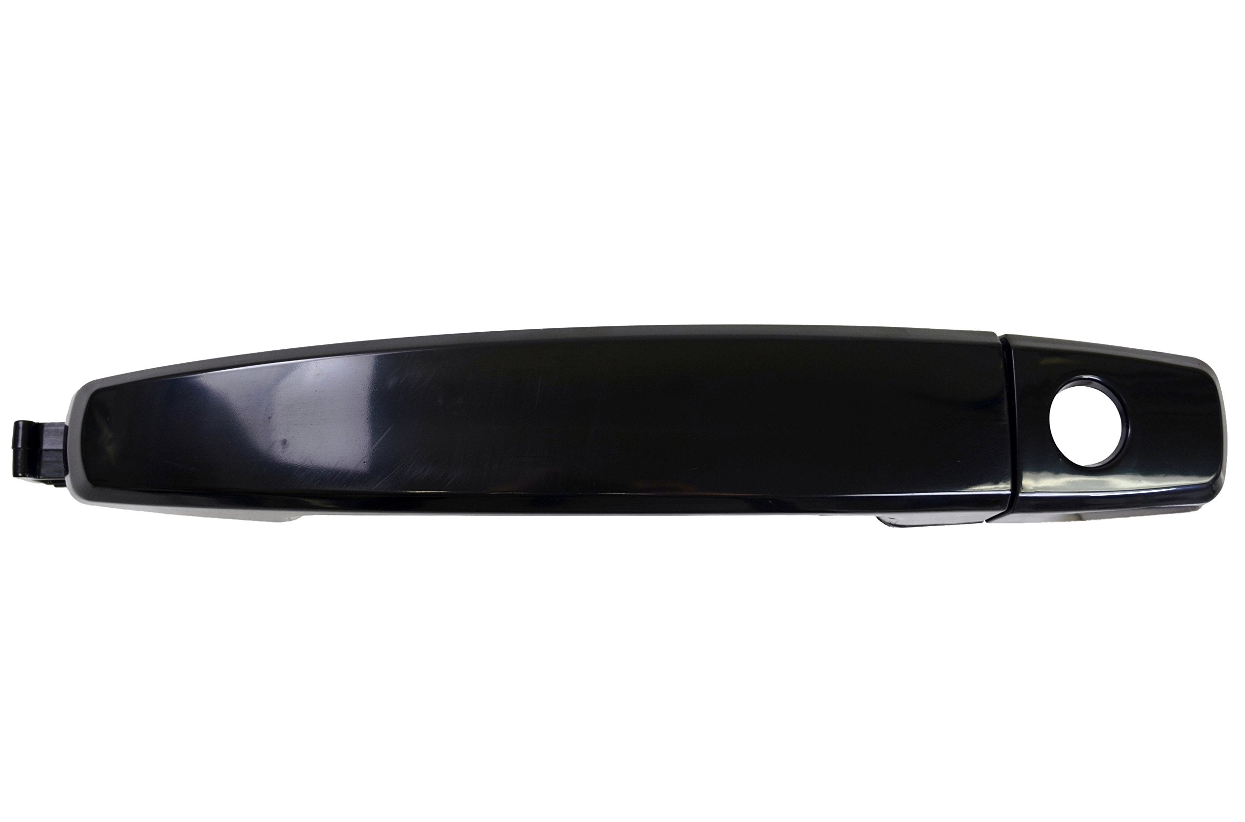 PT Auto Warehouse GM-3003S-F - Outside Exterior Outer Door Handle, Smooth Black - with Keyhole, Front Left or Front Right