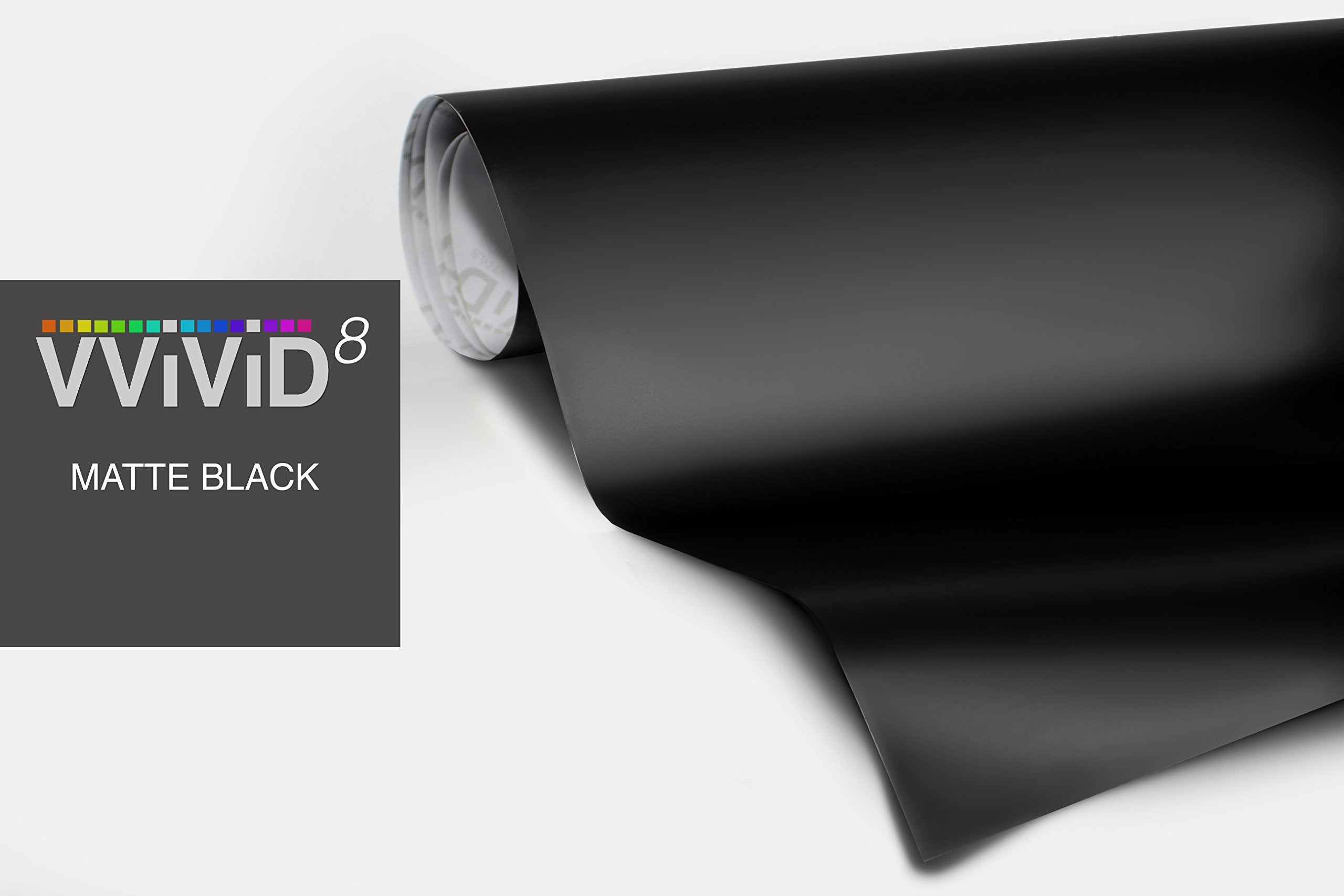 Vvivid Matte Black Vinyl Wrap Adhesive Film Air Release Decal Sheet (1Ft X 5Ft)