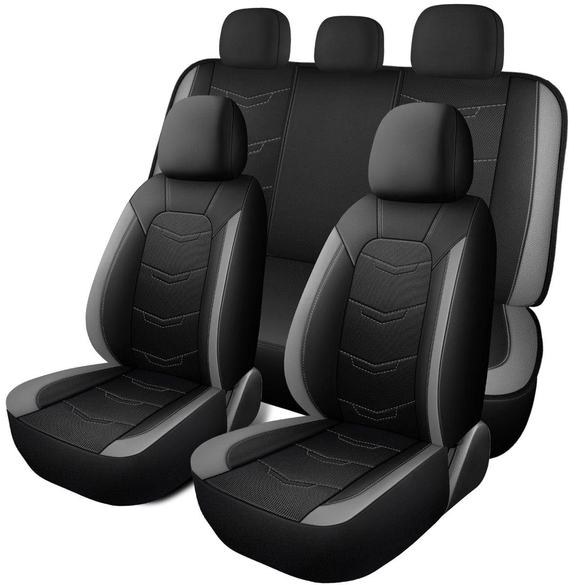 HChengkikz Seat Covers,Sport and Breathable Seat Covers,Anti-Slip Universal Fit Car Seat Covers Full Set for Cars Sedans SUV and