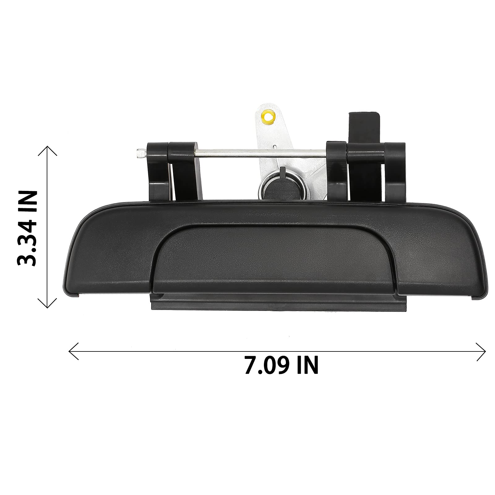 Tailgate Door Handle, Compatible With 1995 1996 1997 1998 1999 2000 2001 2002 2003 2004 Toyota Tacoma Pickup,Exterior Rear Textured, Replace# 6909035010 To1915102 Tail Gate Outside Liftgate Lock Latch