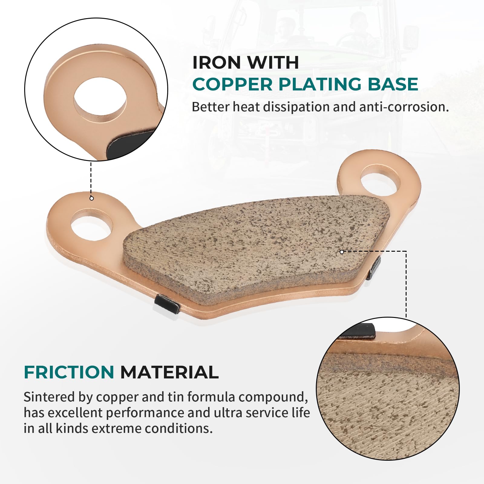 Front & Rear Brake Pads Sintered For John Deere Gator Xuv 620I 850D Tx Hpx 615E 815E Gas Diesel Oem# Am141182