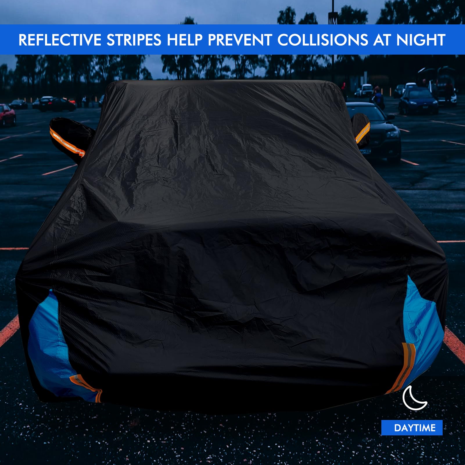 Car Cover Waterproof 2 Door, All Weather For Automobiles, Outdoor Full Exterior Cover Rain Sun Uv Snowproof Protection With Zipp