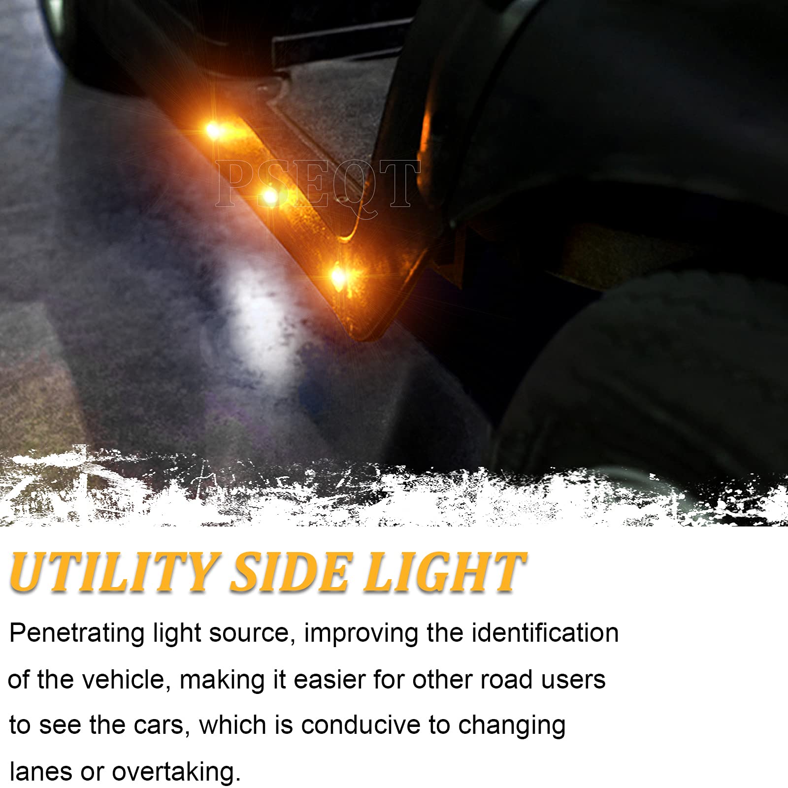 Pseqt 3/4'' Round Led Side Marker Lights Clearance Turn Signal Indicators Bullet Grommet Light Waterproof For Trailer Truck Car