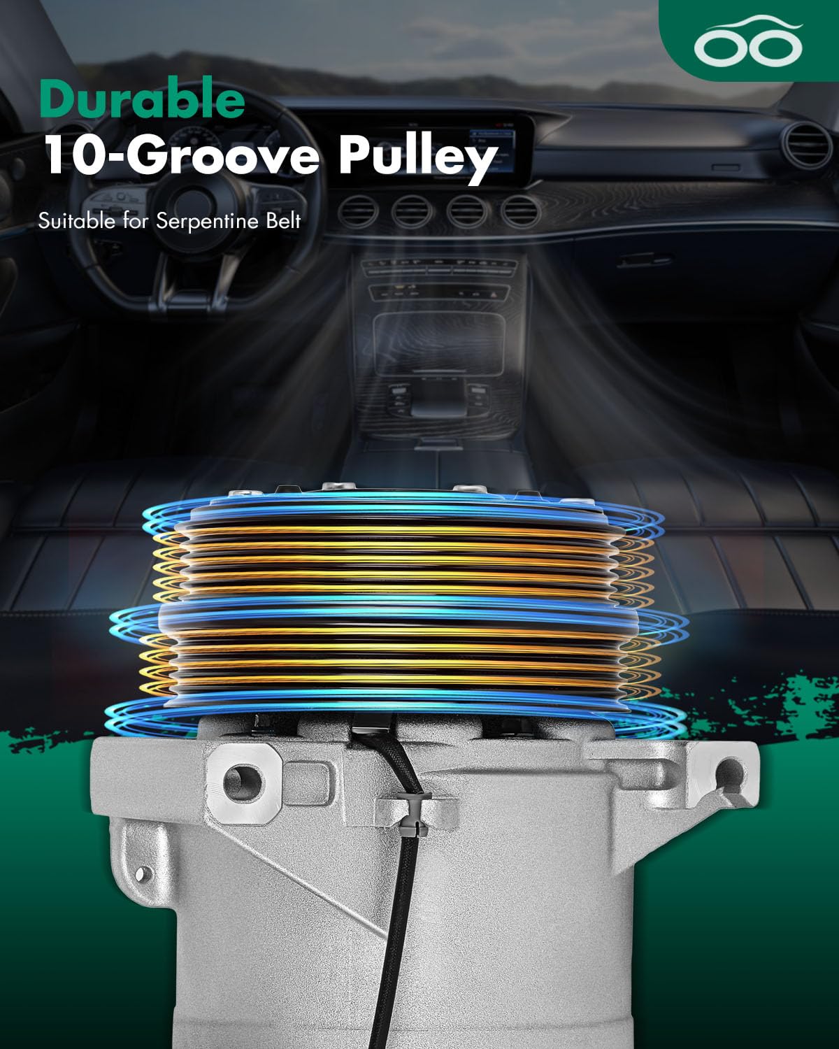 SCITOO AC Compressor for 2005-2013 for Volvo C30 1.6L for S40 2.0L for V50 2.4L 2.5L