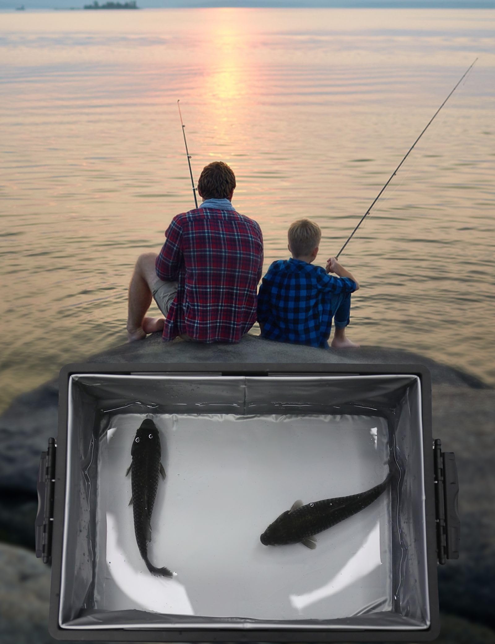 Mymazn Trunk Organizer Plastic For Car, Crate Storage Collapsible Car Organizer For Suv, Groceries, Camping | With Lid, Waterpro