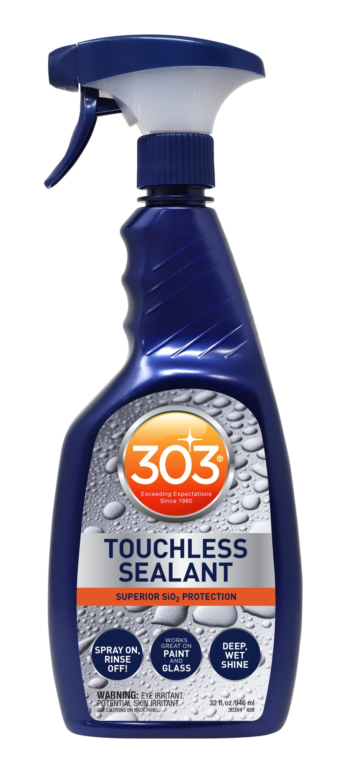 303 Products Touchless Sealant - Sio2 Water Activated Paint & Glass Protection - Spray On, Rinse Off - Lasts 2X Longer Than W- D