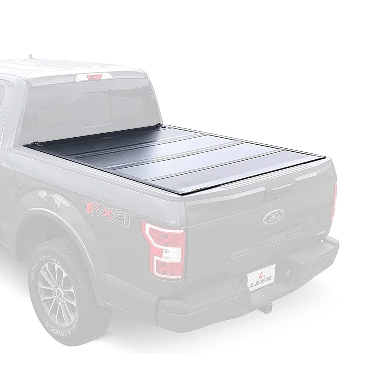 Leer Hf650M Quad-Folding Truck Bed Tonneau Cover, Fits Toyota Tacoma With Track System, Years 2016-2023, 5'2 Truck Bed, Black