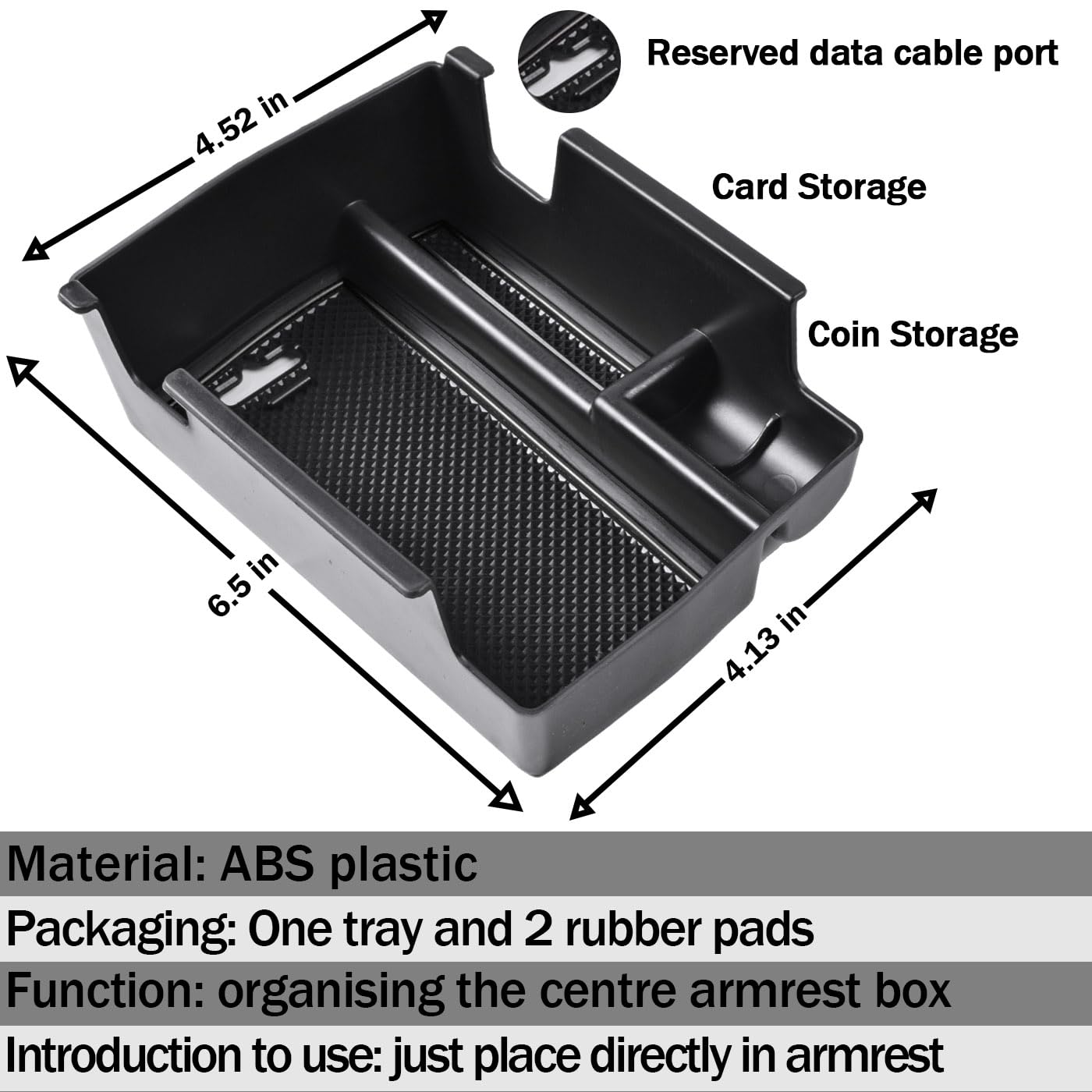 Tacobro Center Console Organizer Tray Compatible With Jeep Compass 2022 2023 2024 Accessories Insert Armrest Glove Box Secondary
