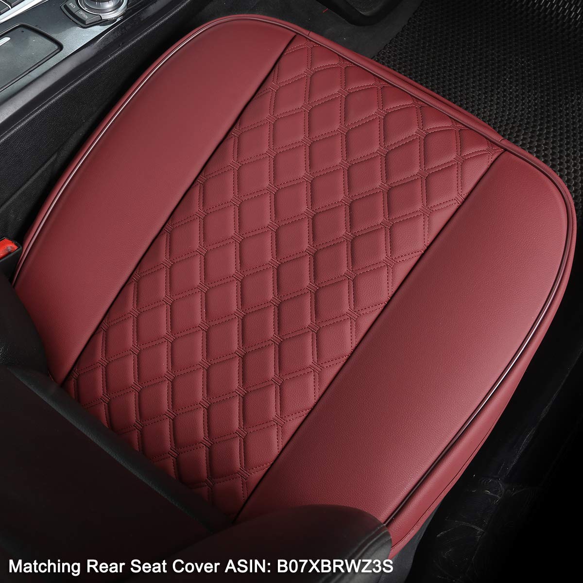 Black Panther 1 Piece Pu Car Seat Cover Front Seat Protector Compatible With 90% Vehicles,Embroidery,Anti-Slip & Full Wrapping B