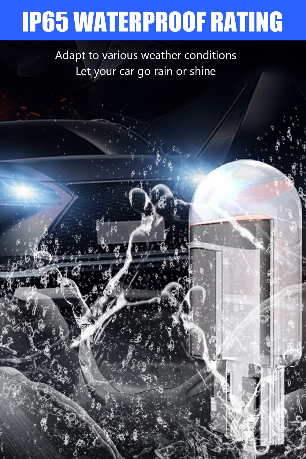 Toryor 194 Led Light Bulb White 6000K Pack Of 10, 168 2825 W5W T10 Wedge Cob Led Replacement Bulbs Error Free For Car Dome Map D