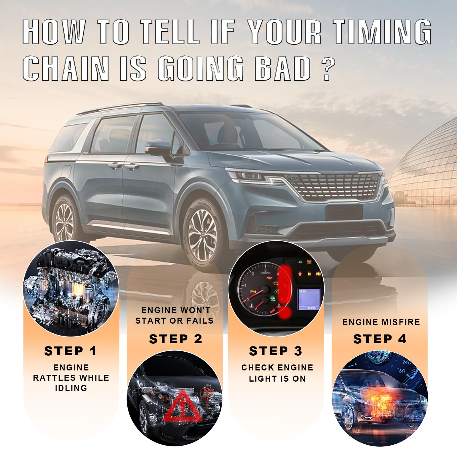 Cycwer Engine Timing Chain Kit Oil Pump Gear For G4Kj 2.4 2.0L Automotive Timing Chain Set Cam Phaser Camshaft