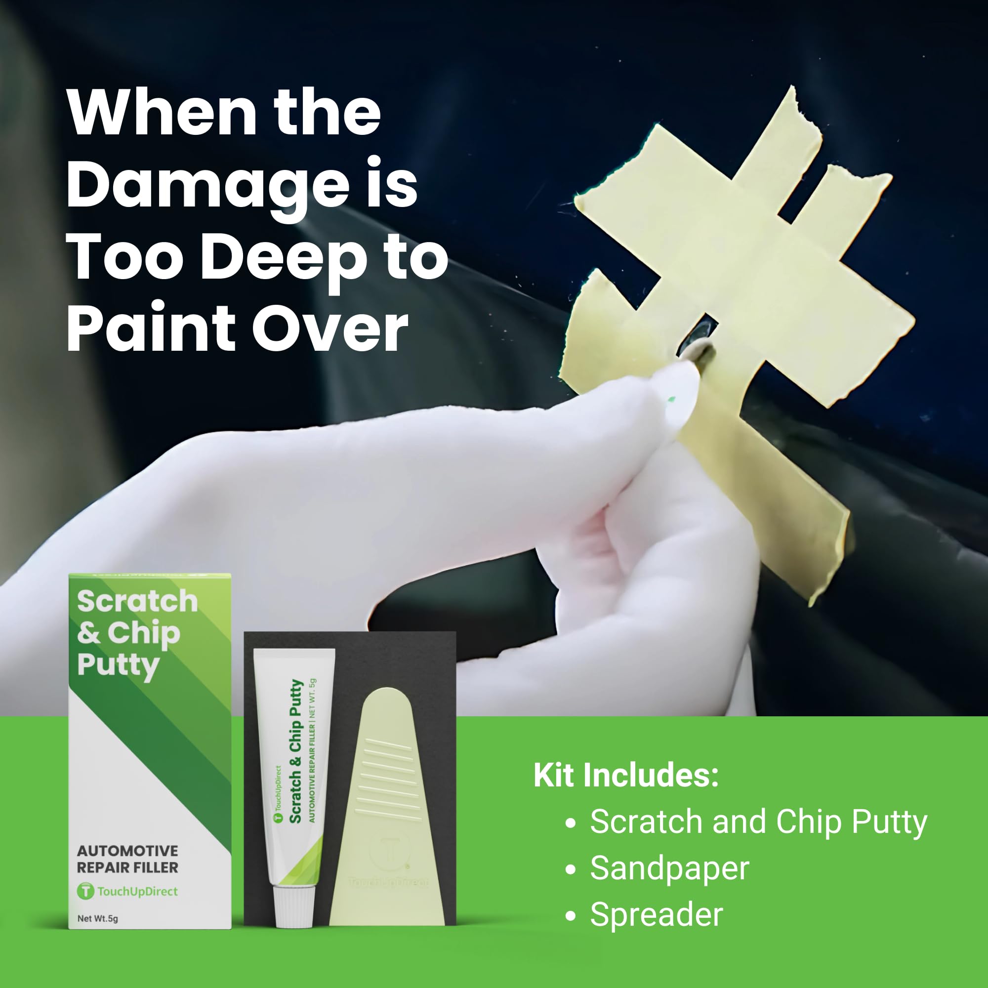 TouchUpDirect Scratch & Chip Putty - Automotive Repair Filler