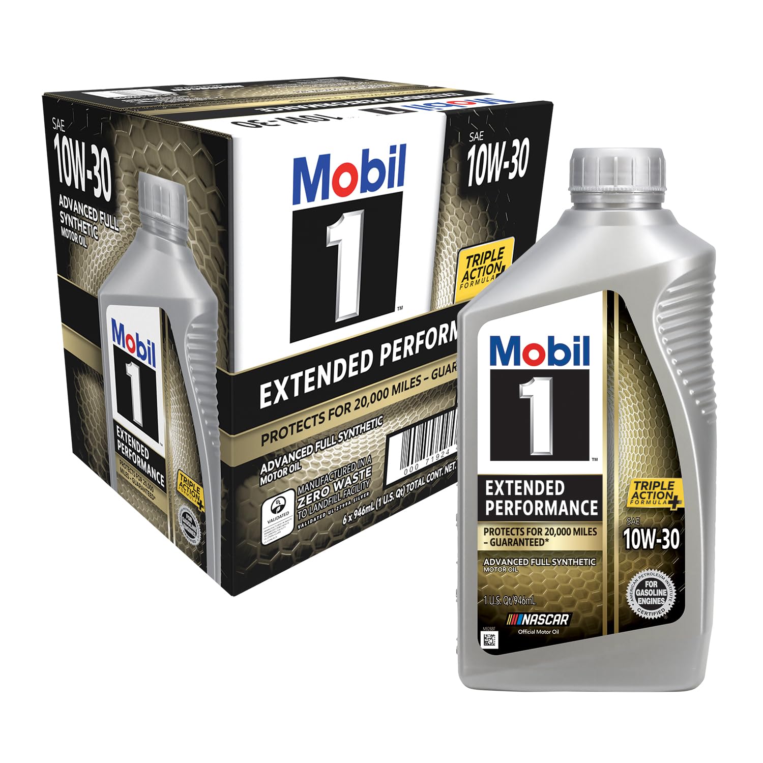 Mobil 1 Extended Performance Full Synthetic Motor Oil 10W-30, 1 Quart (6-pack)