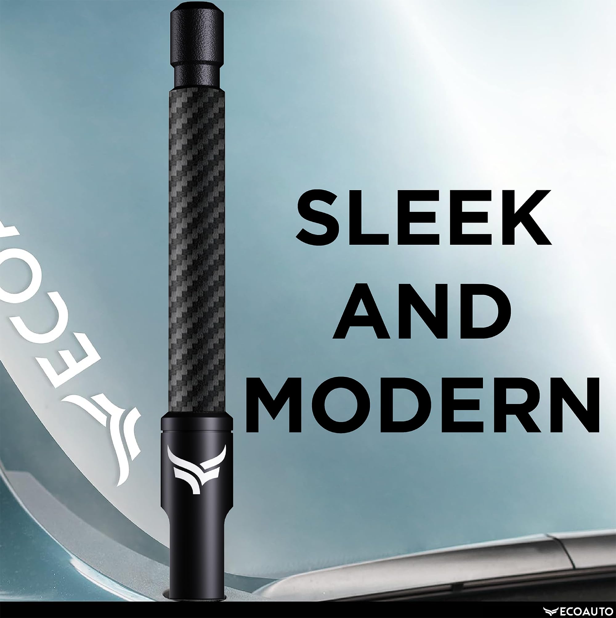 EcoAuto Universal Radio Truck Antenna (5'' Flexible) - Fit for Ford, Dodge, GMC, Chevy, Jeep (2007+) - Perfect Truck Accessories