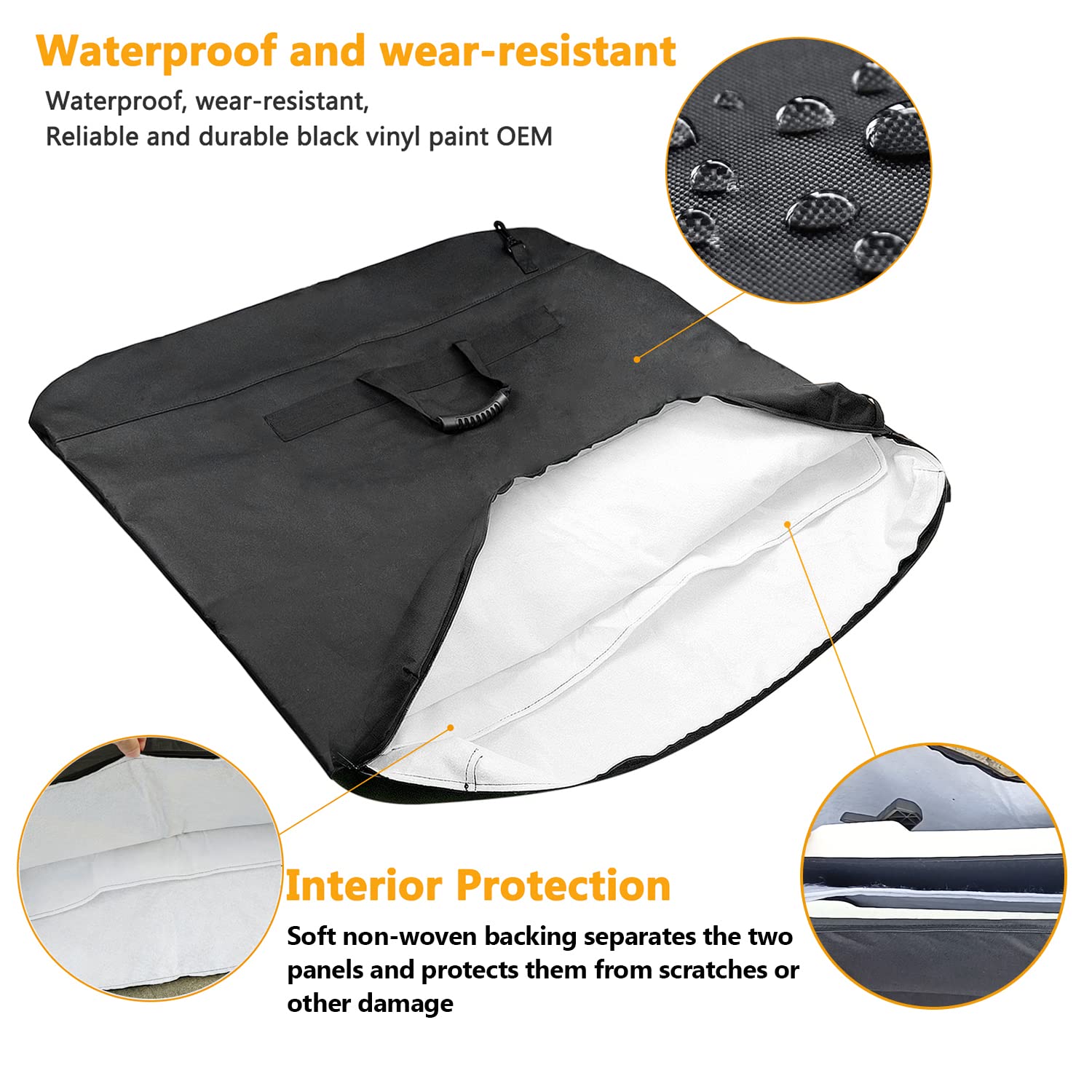 Mekar Freedom Panel Hard Top Storage Bag With Handle Compatible With 2007-2022 Jeep Wrangler Jk Jku Jl Jlu Sports Sahara Freedom Rubicon Unlimited Gladiator 2-Door & 4-Door & 2020-2022 Gladiator Jt