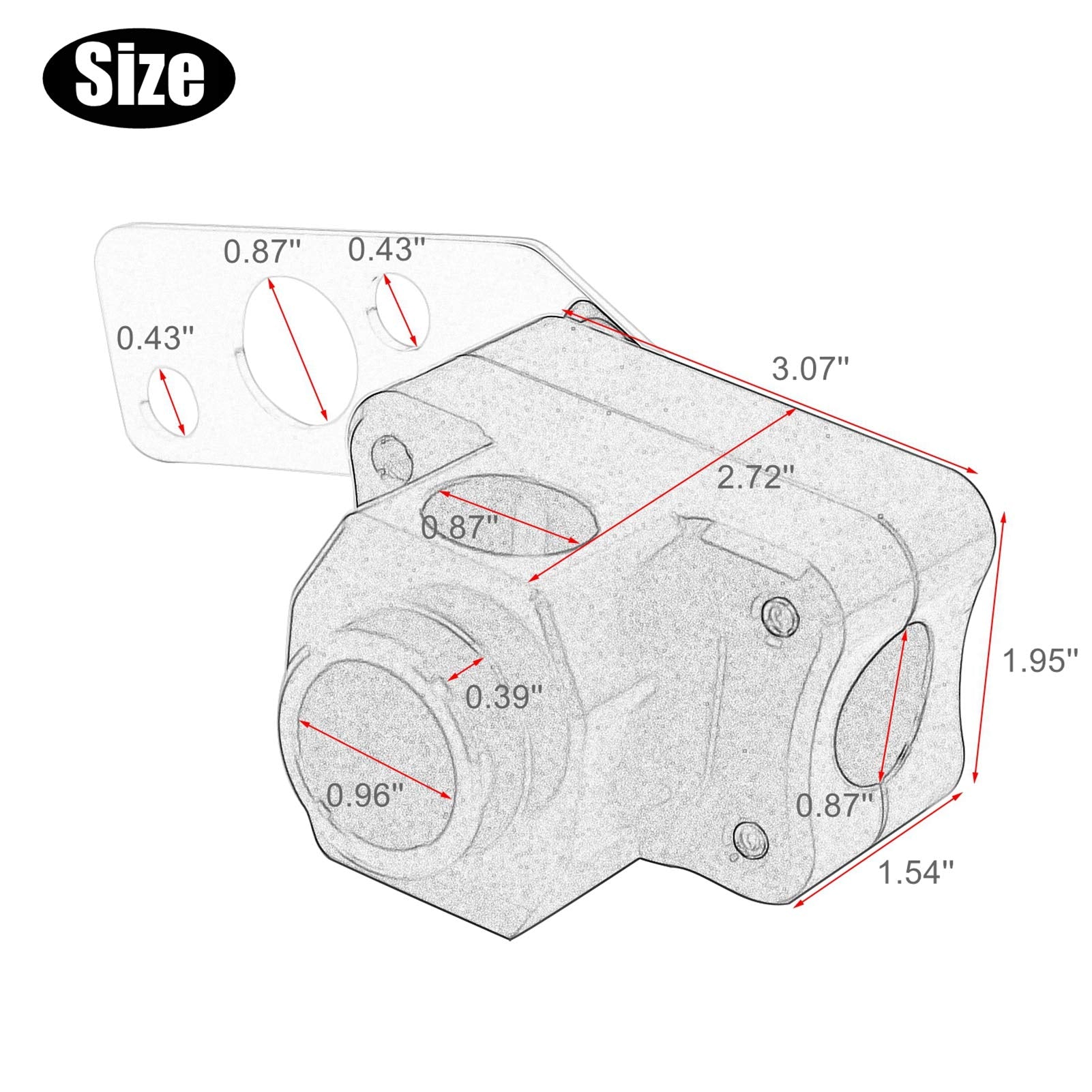 Gidibii Handlebar Riser Clamp, Bar Clamp Compatible With Honda Ruckus Zoomer Scooter Nps50 2003-2012 (Black)