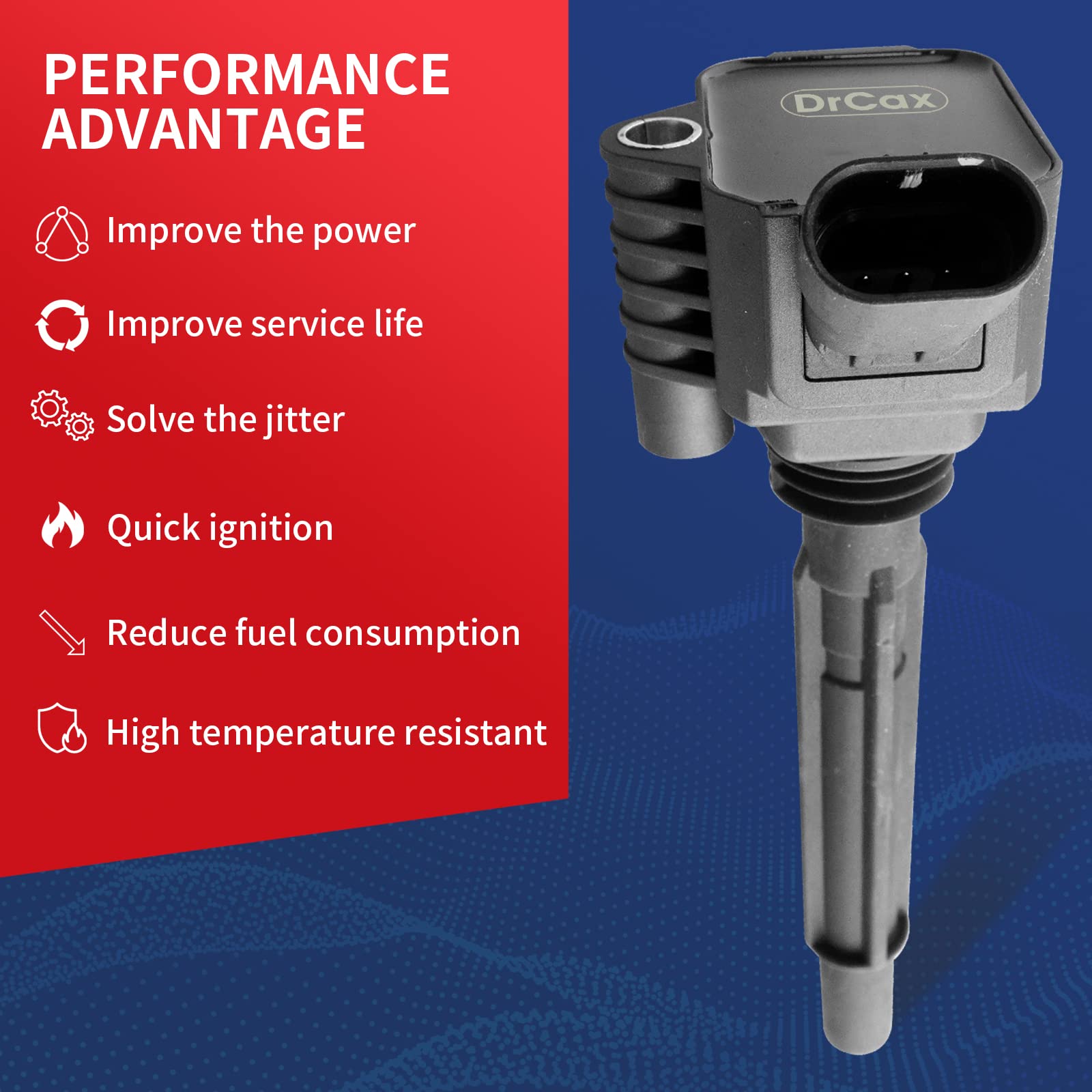 Drcax Oem Ignition Coil Uf673 Compatible With Dodge Dart 2013-2016 Fiat 500 2012-2017 Replaces 68081914Ac 68081914Aa - 1.4L L4 E