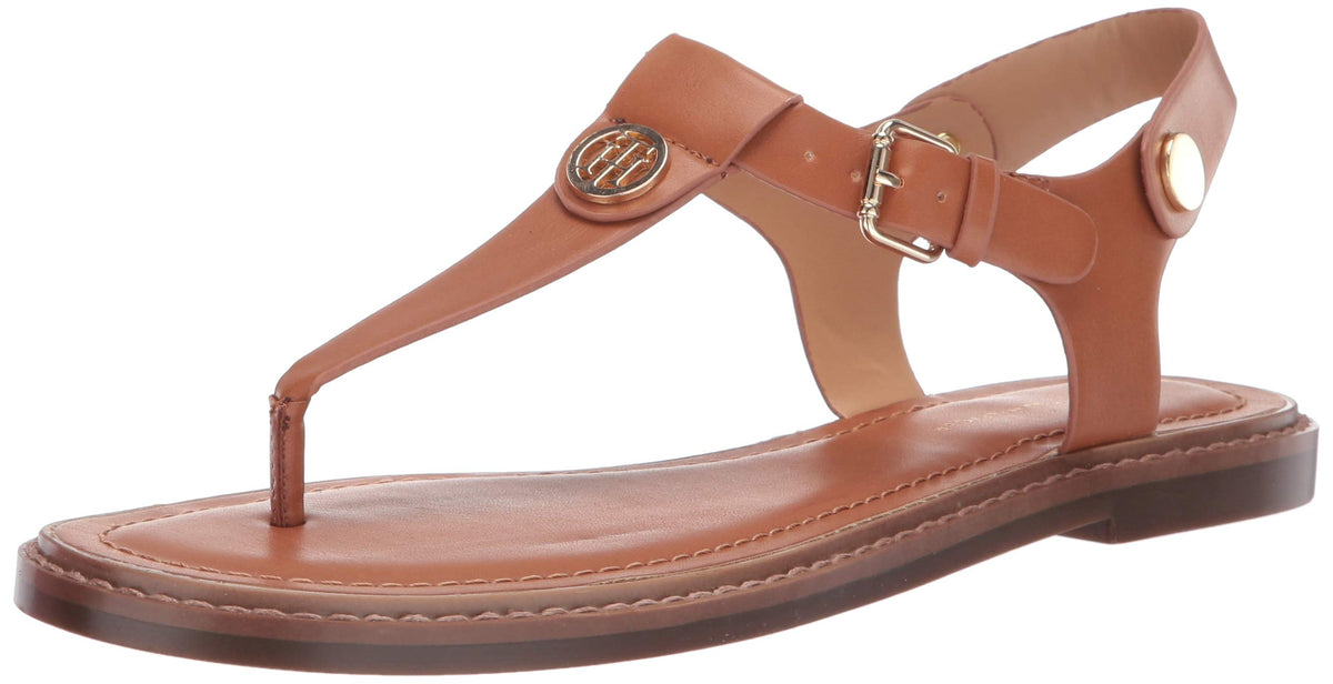 Tommy Hilfiger Women'S Flat Sandal, Natural, 8