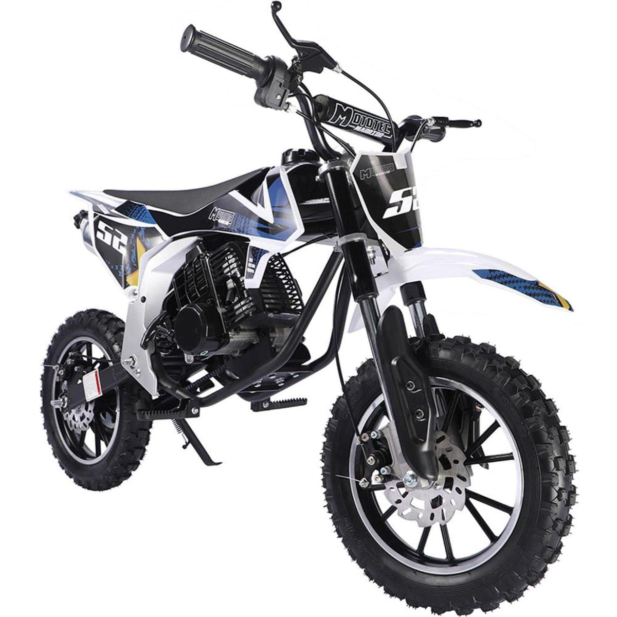 MotoTec MT-DB-52cc-Warrior-Black Kids Warrior 52cc 2-Stroke Gas Dirt Bike Black