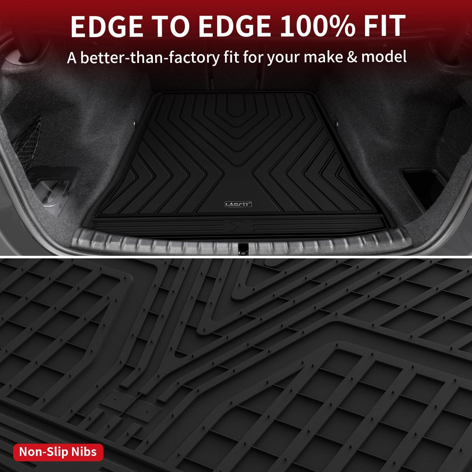 Lasfit Trunk Mats Fit For Bmw 5 Series G30 2017 2018 2019 2020 2021 2022 2023, Custom Fit Tpe All Weather Cargo Bed Liners For 5