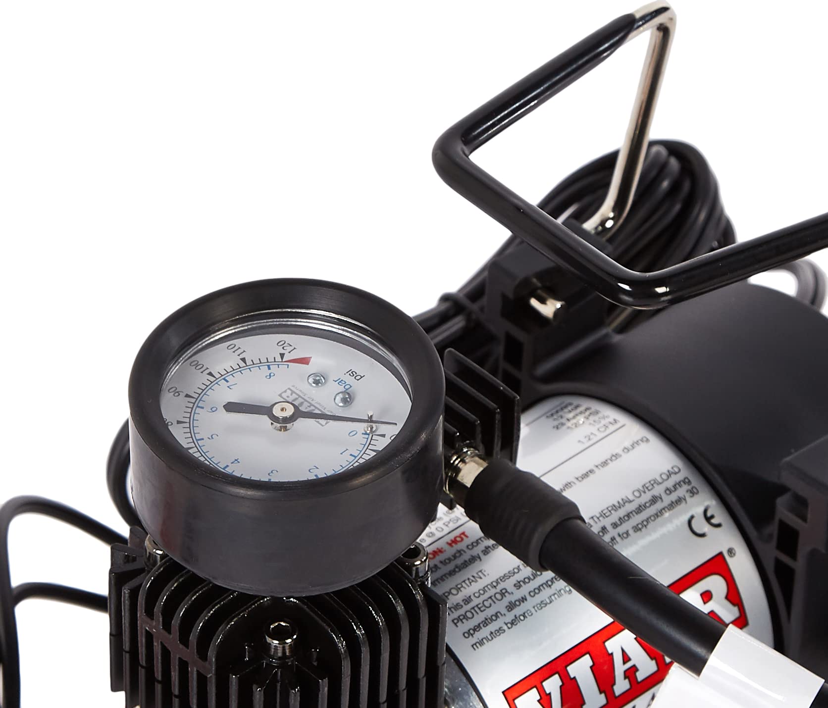 ViAir 90P - 00093 Portable Compressor Kit With Alligator Clamps, Tire Inflator, Tire Air Pump, 12V, 30 Min. @ 30 PSI, 120 PSI, F