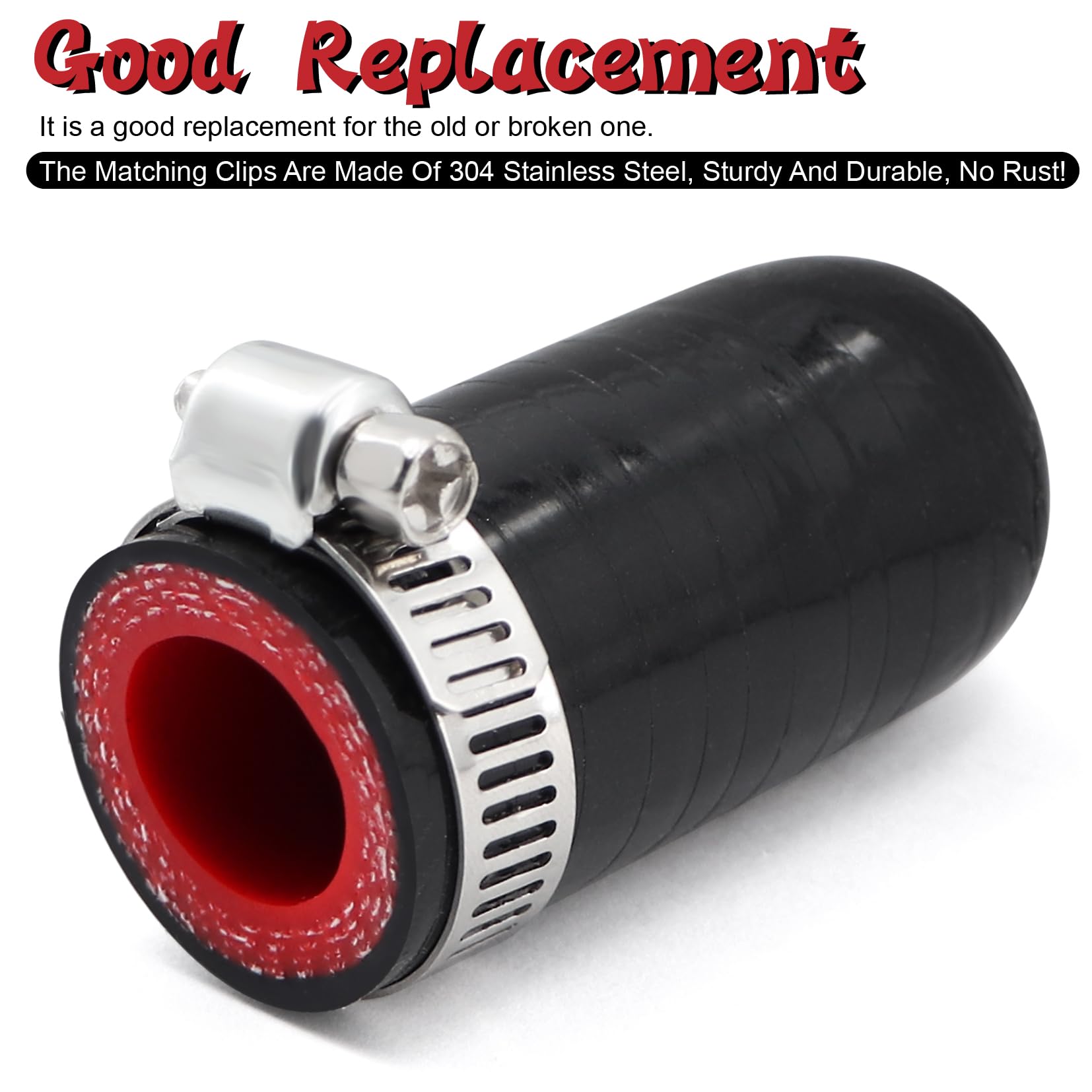 2Pcs High Temperature 4-Ply Reinforced Silicone Hose Cap ID 5/8 Inch(16mm) Hose End Plug for Turbo Bypass Valve/Throttle Body Wa