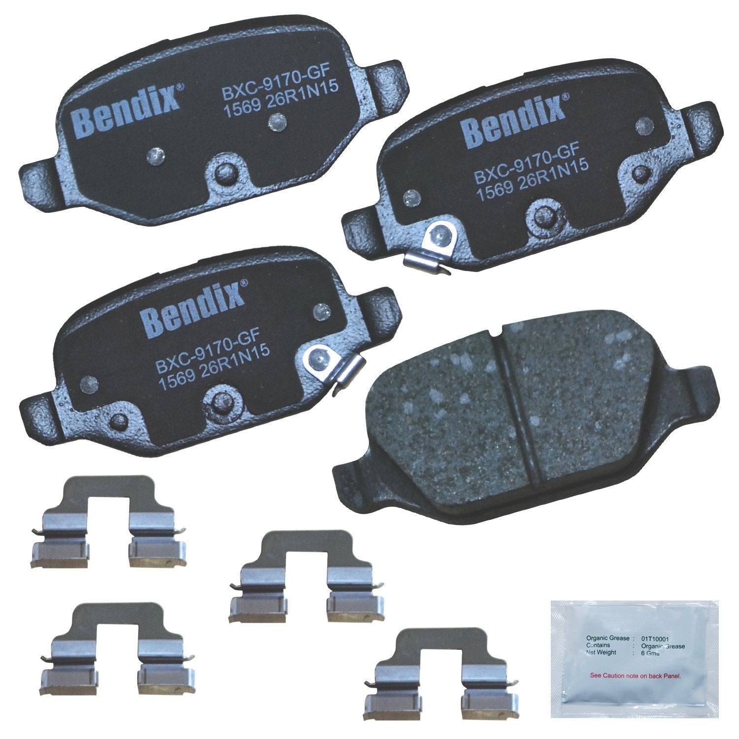 Bendix Priority1 Cfc1569 Ceramic Rear Brake Pads For Fiat 500 2019-2009