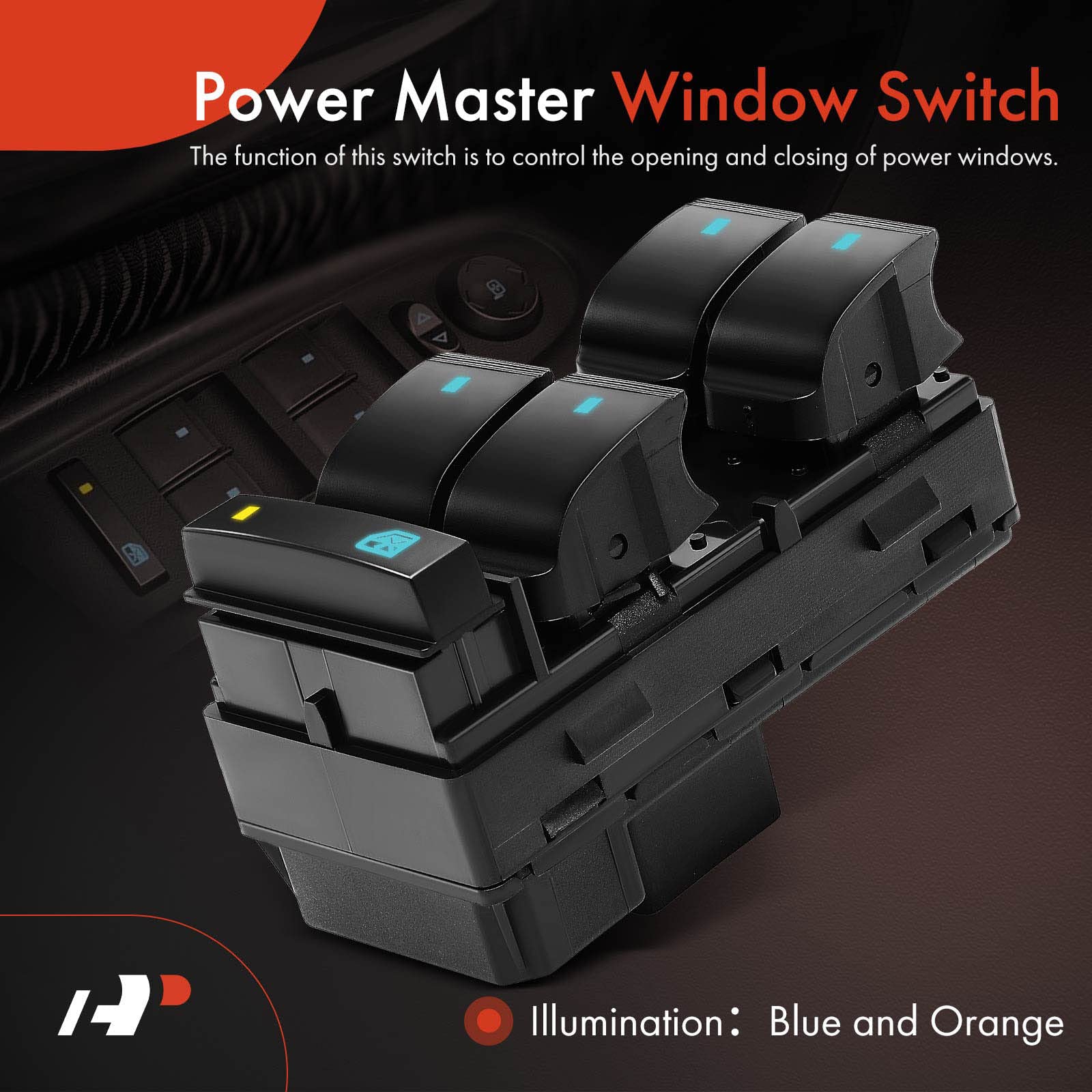 A-Premium - Driver Side Power Master Window Switch - Compatible with Chevy, GMC Vehicles - 2007-2017 - Silverado 1500, 2500HD, S