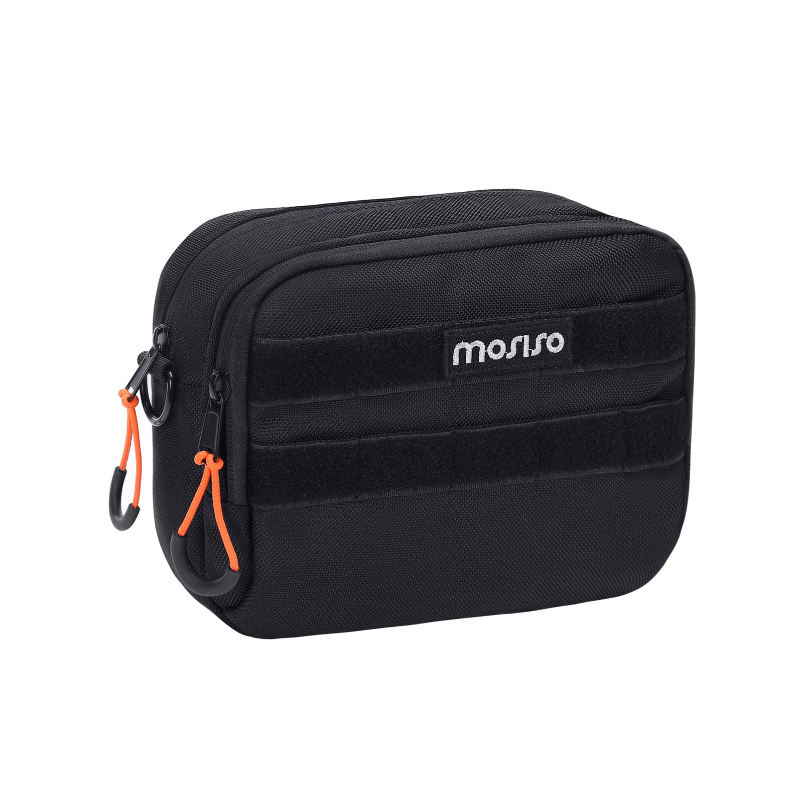 Mosiso Motorcycle Handlebar Bag, Universal Motorcycle Bag For Motorcycle Front Fork, Portable Motorcycle Tool Bag Motorbike Storage Accessory Pouch With Shoulder Strap, Black