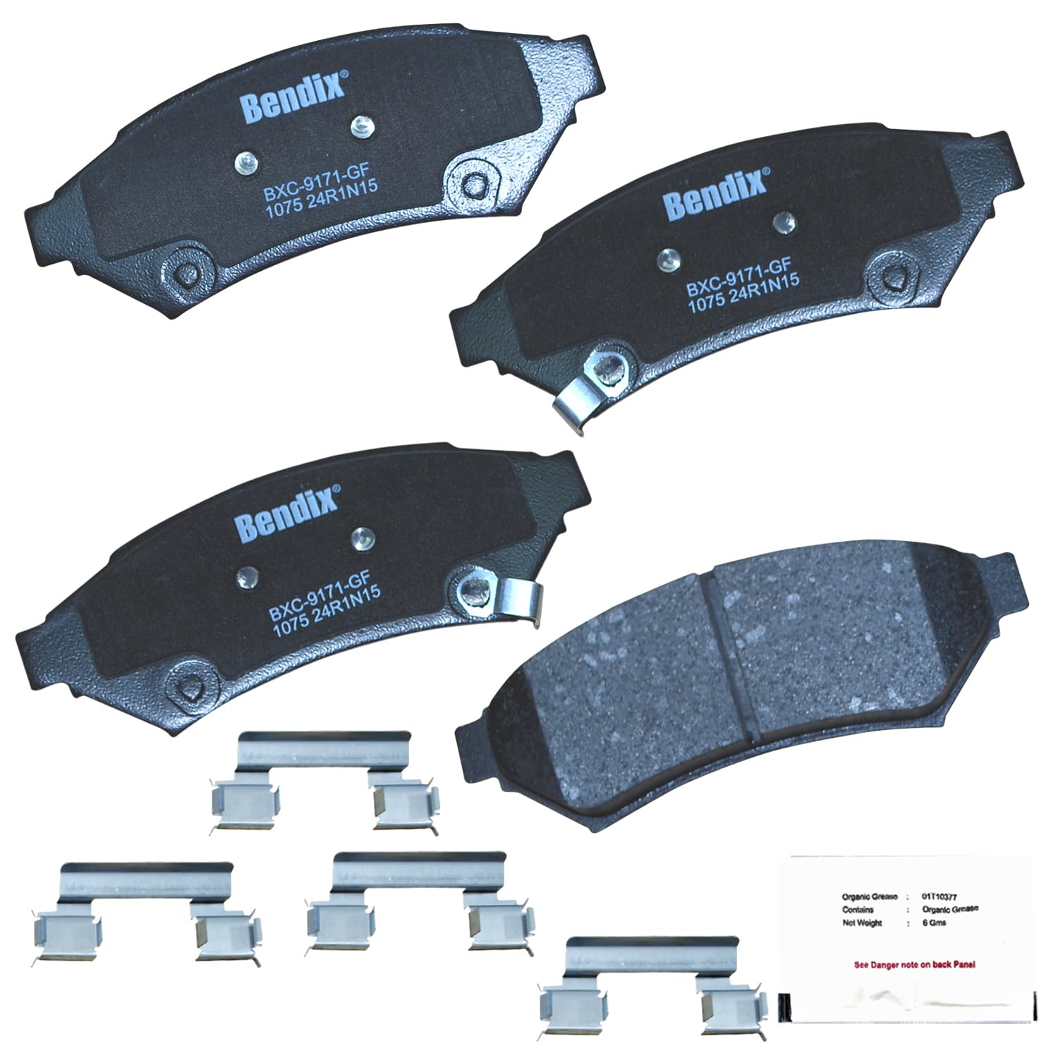 Bendix Priority1 Cfc1075 Ceramic Front Brake Pads For Select Models Buick Allure, Lacrosse, Terraza, Chevrolet Uplander, Mobilit