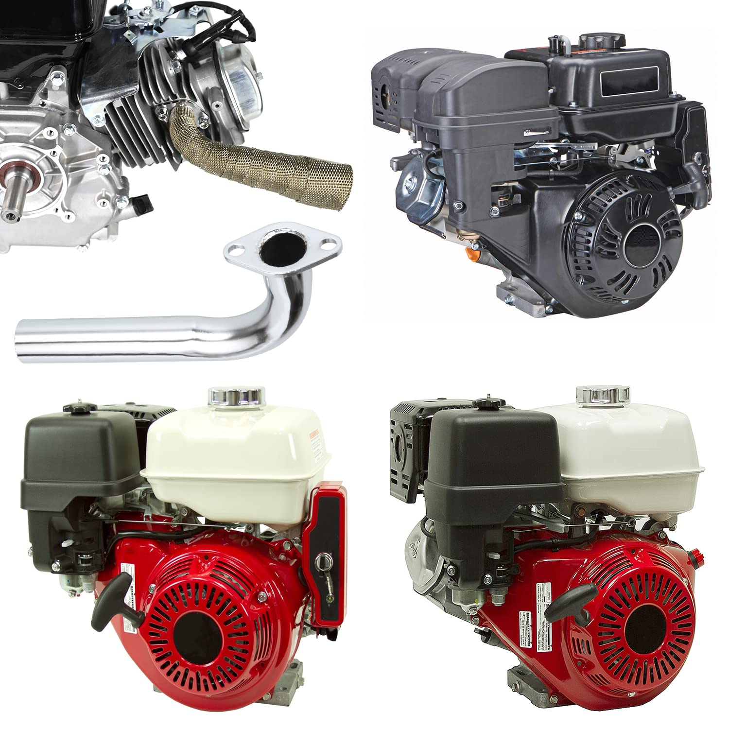 Yoxufa High Performance 420Cc Exhaust Header Pipe For Predator 301Cc Gx240 270Cc 390Cc Mini Bike Go Kart