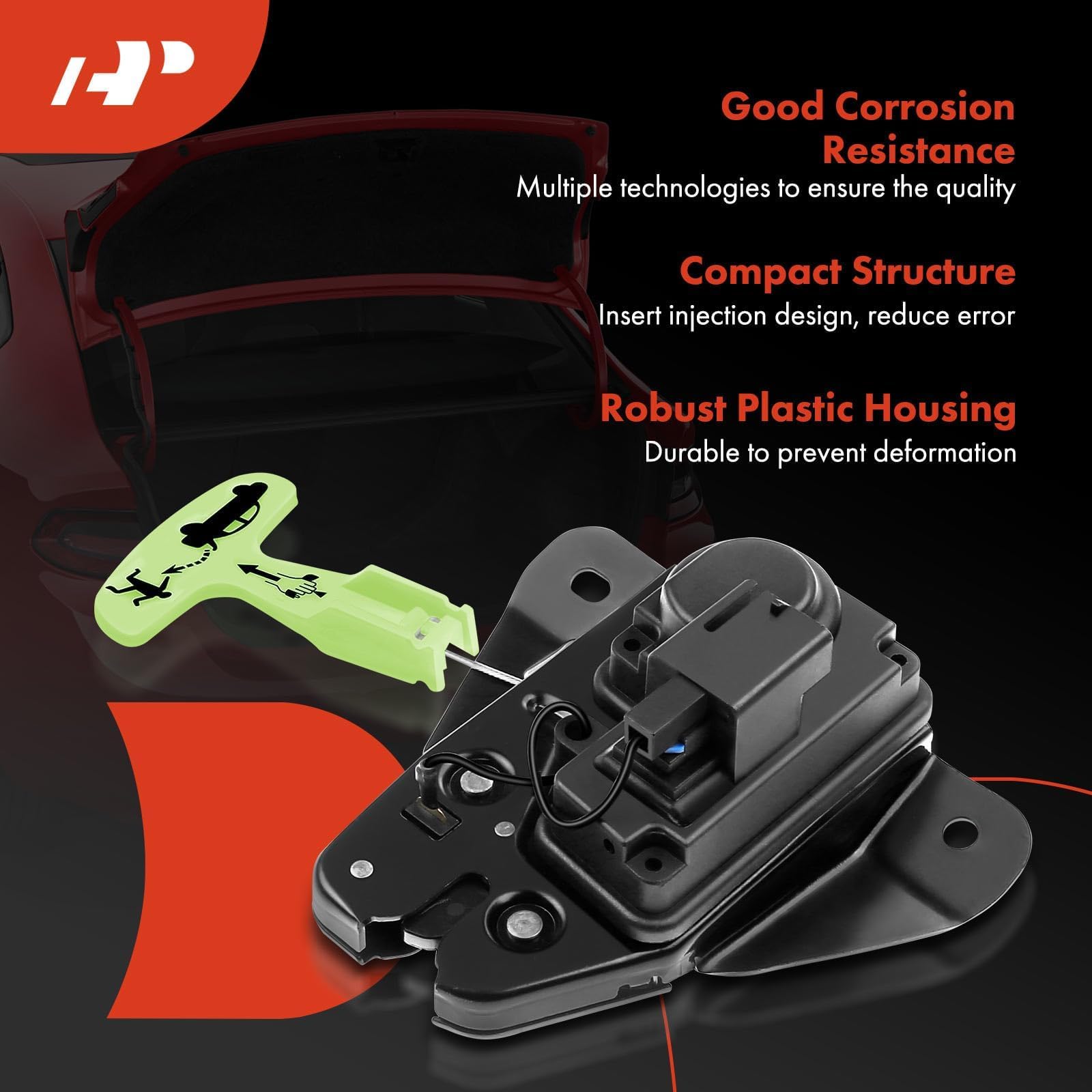 A-Premium Rear Tailgate Lock Trunk Latch Actuator for Chrysler 300 2005-2018, Dodge Dart 2013-2016, Charger 2006-2018,