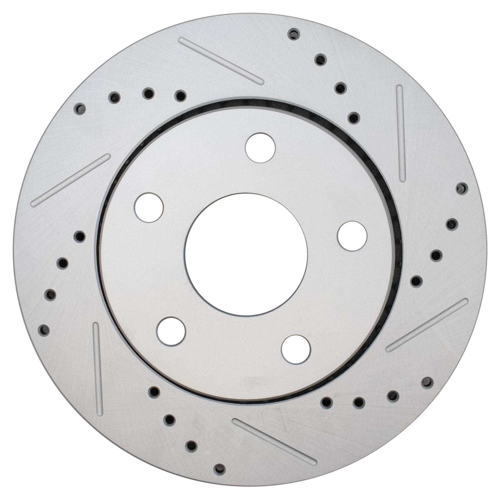 Trq Front Performance Brake Rotors Set Premium G-Coated Cross Drilled & Slotted Compatible With 2007-2017 Jeep Wrangler 2018 Wra