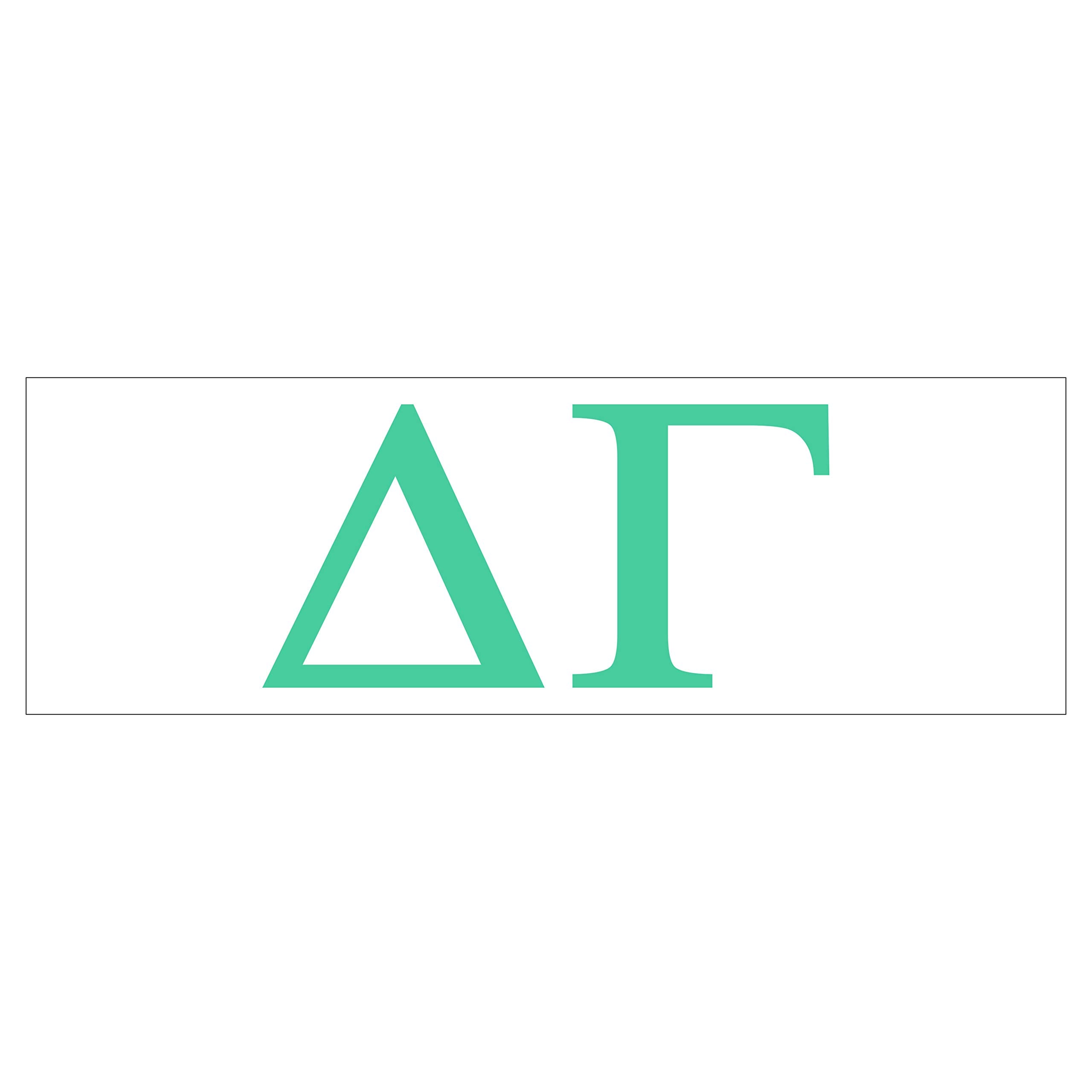 Pro-Graphx Delta Gamma Greek Sorority Sticker Decal, 2.5 Inches Tall, Mint