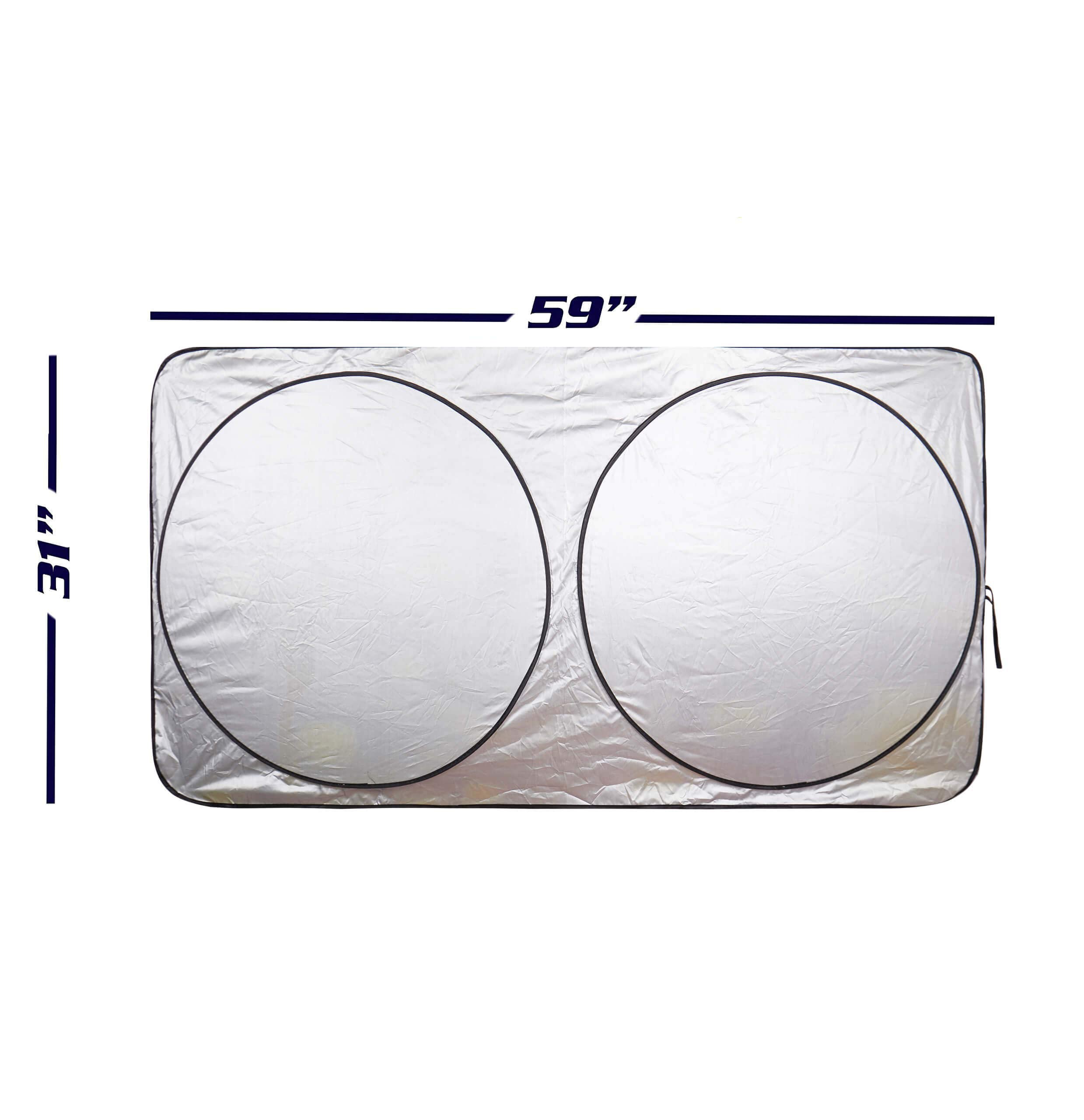 Car Windshield Sun Shade - Blocks Uv Rays Sun Visor Protector, Sunshade To Keep Your Vehicle Cool And Damage Free, Easy To Use, Fits Windshields Of Various Sizes (Standard 59 X 31 Inches)