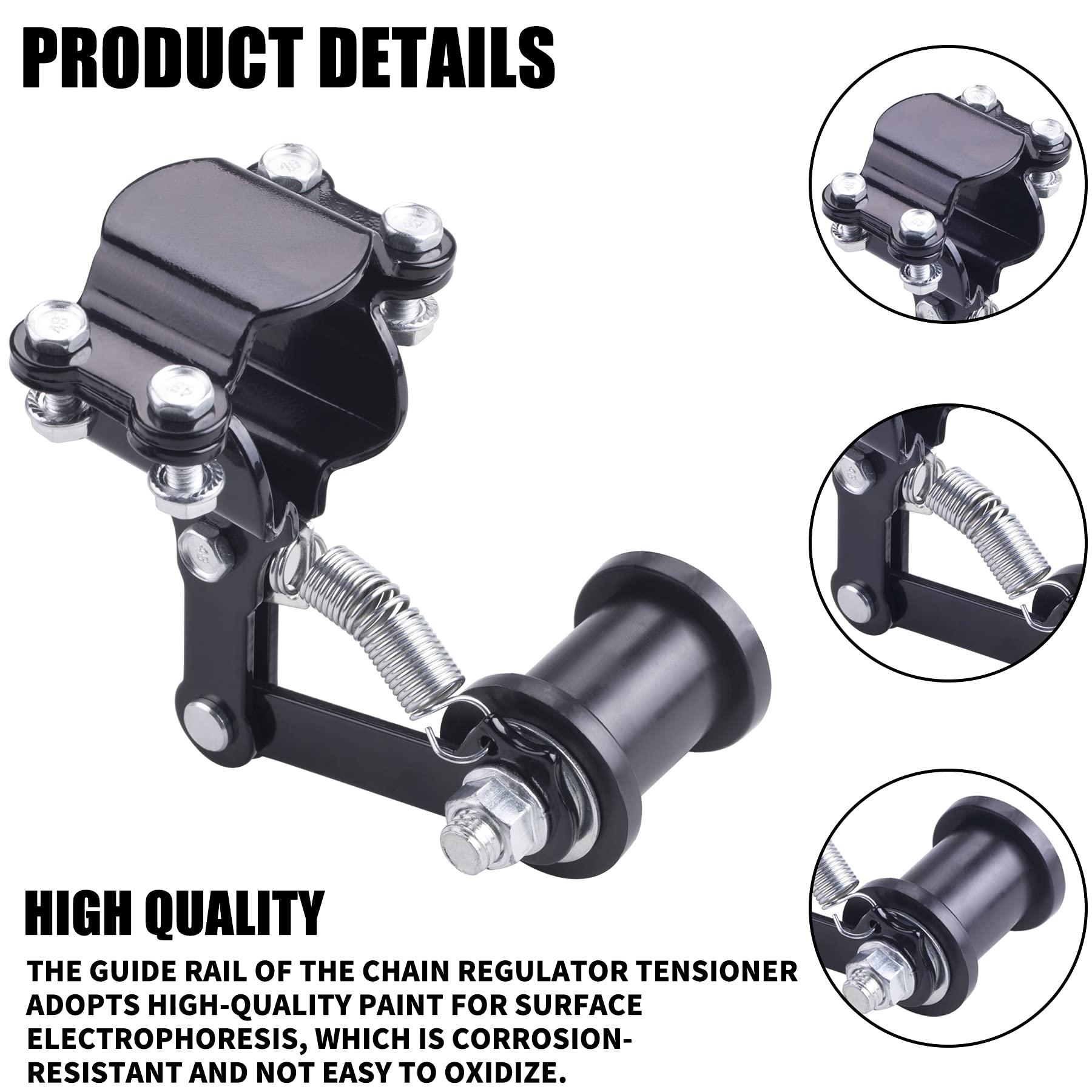 Cncmotok Universal Motorcycle Chain Adjuster Tensioner Guide With Three Backup Guide Wheels Dirt Pit Pro Dirt Bike 4 Wheeler