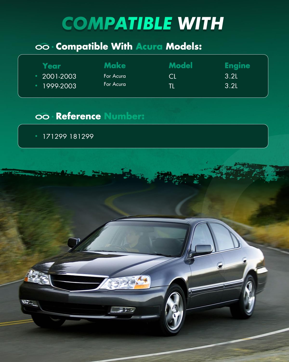 Scitoo 2Pcs Struts And Shocks Complete Assembly For Acura Cl,For Acura Tl 171299 Shock Absorber