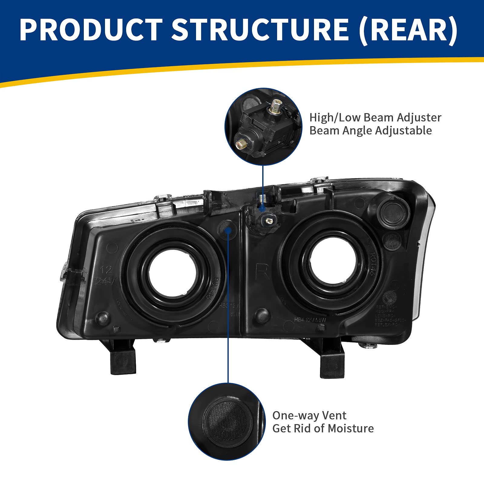Autosaver88 Headlight Assembly Kit Compatible With 2003-2006 Chevy Avalanche / 2003-2007 Chevrolet Silverado 1500 2500 3500 1500